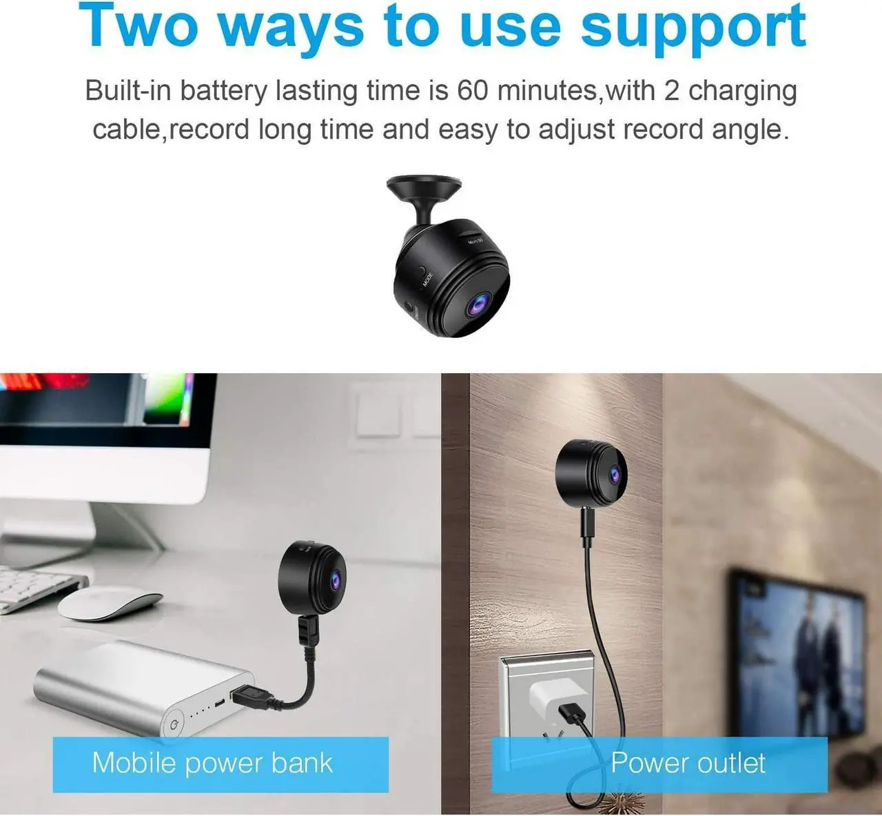 Alt view image 5 of 6 - WiFi Mini Camera Ultra Compact Network Camera Wireless IP Camera 1080P with Motion Detection Night Vision Cameras, Nanny Baby Pet Cam for iPhone / Android Phone / iPad