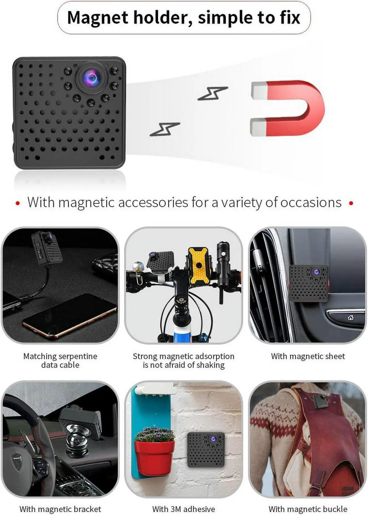 Alt view image 5 of 7 - Mini Wifi Camera Full HD 1080P Home Security Camcorder Night Vision Micro Secret Cam Motion Detection Video Voice Recorder