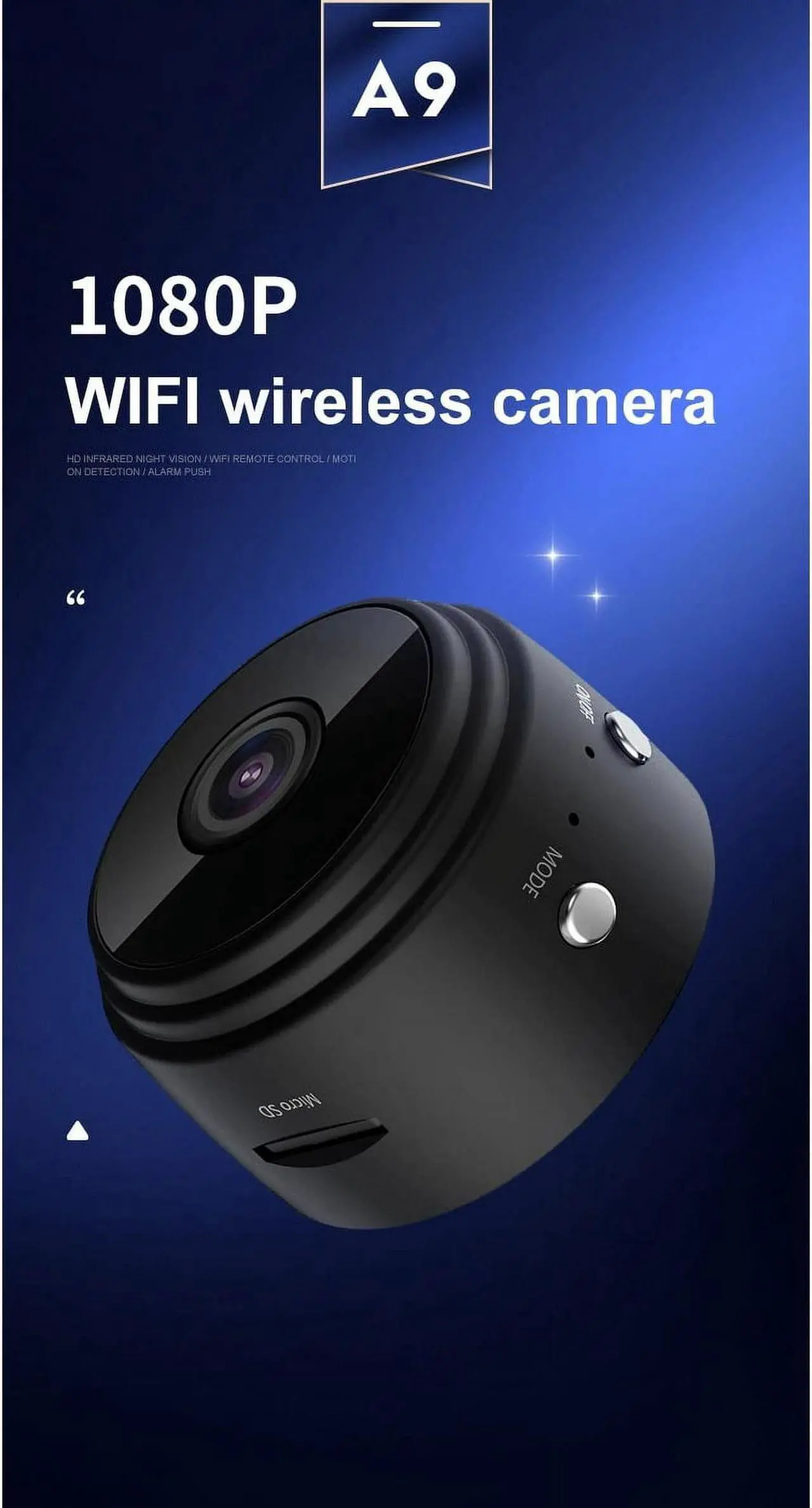 Alt view image 4 of 7 - Mini Camera with Audio,Wireless WiFi Hidden Mini Camera 1080P HD Home Security Cams with Cell Phone App(iOS/Android),Portable Tiny Nanny Cam with IR Night Vision,Car Surveillance Camera