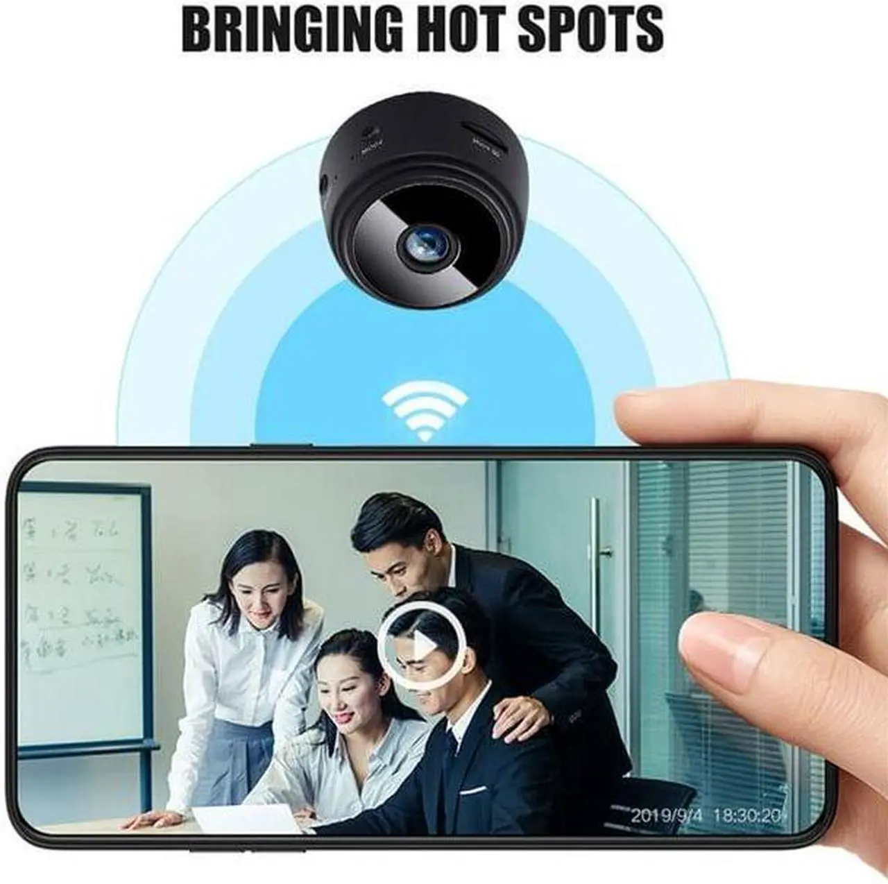 Alt view image 4 of 7 - 2PCS WiFi Mini Camera Network Wireless IP Camera 1080P with Motion Detection Night Vision Cameras, Nanny Baby Pet Cam for iPhone / Android