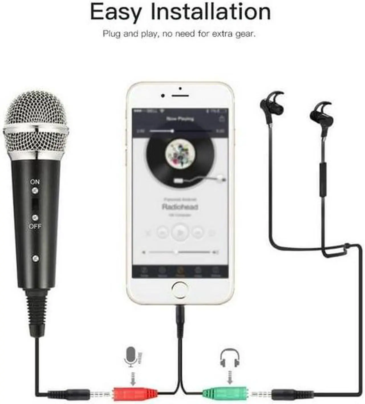 Alt view image 3 of 6 - Wired Condenser Microphone for Computer Audio 3.5mm Studio Mic Video Conferencing Voice Recording Video Chatting KTV Karaoke Mic with Stand for PC Phone