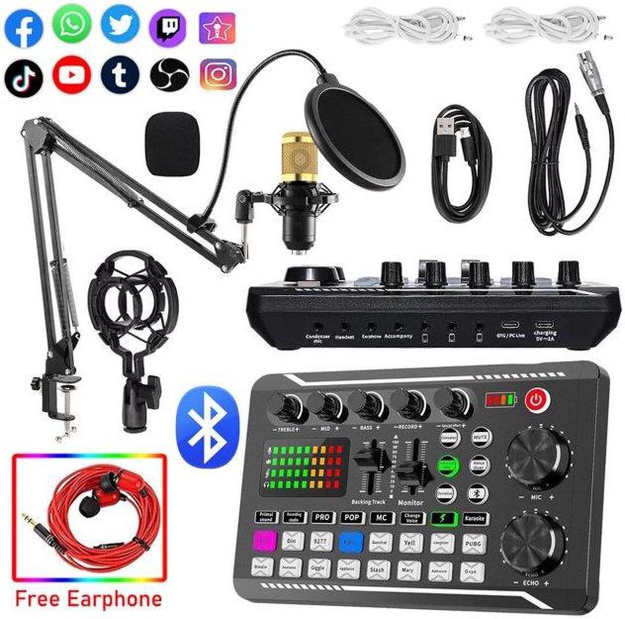 Main image of Microphone Bundle, Audio Mixer BM-800 Podcast Microphone with Voice Changer, Studio Equipment for Laptop Computer Vlog Living Broadcast Live Streaming YouTube TikTok
