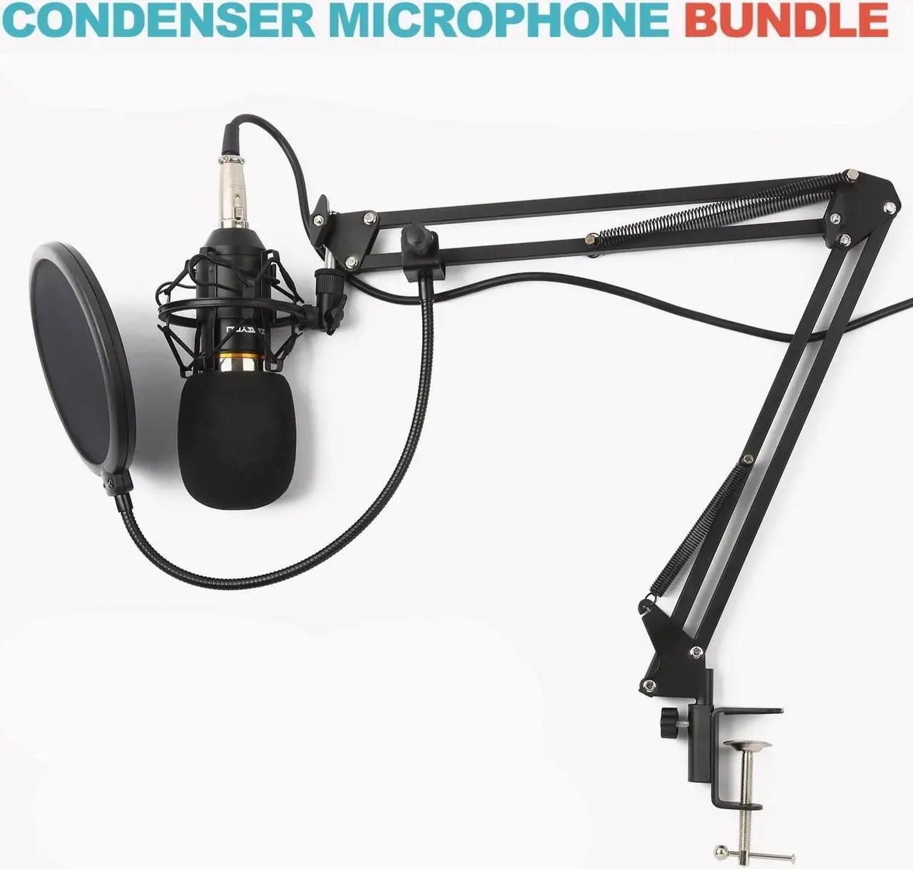 Alt view image 3 of 7 - Microphone Kits, Podcast Equipment Bundle, Studio Recording & Broadcasting Mic with Adjustable Stand, USB Sound Adapter