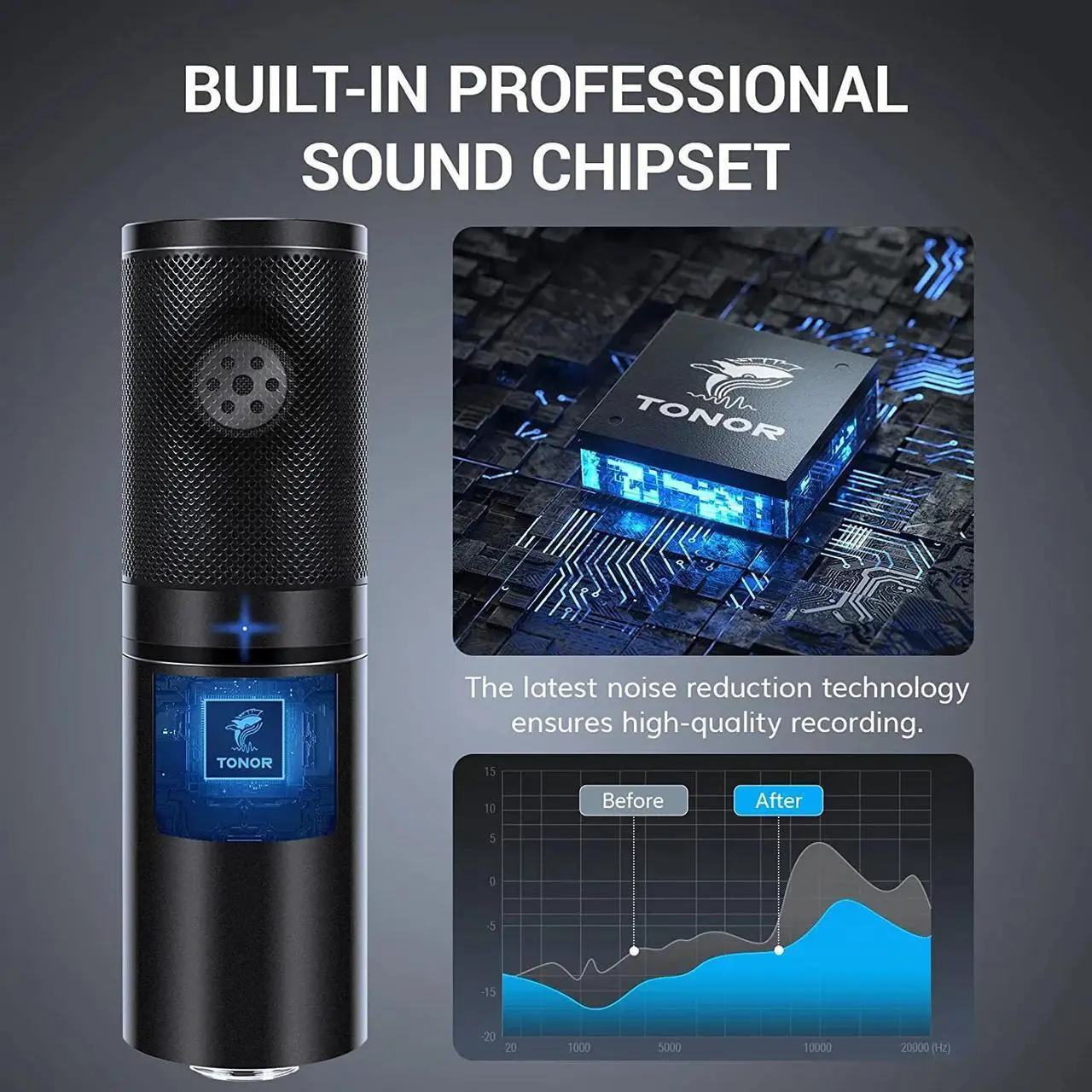 Alt view image 3 of 7 - USB Gmaing Microphone, PC Streaming Mic Kit for PS4/5/Discord/Twitch Gamer, with Arm Stand Q9