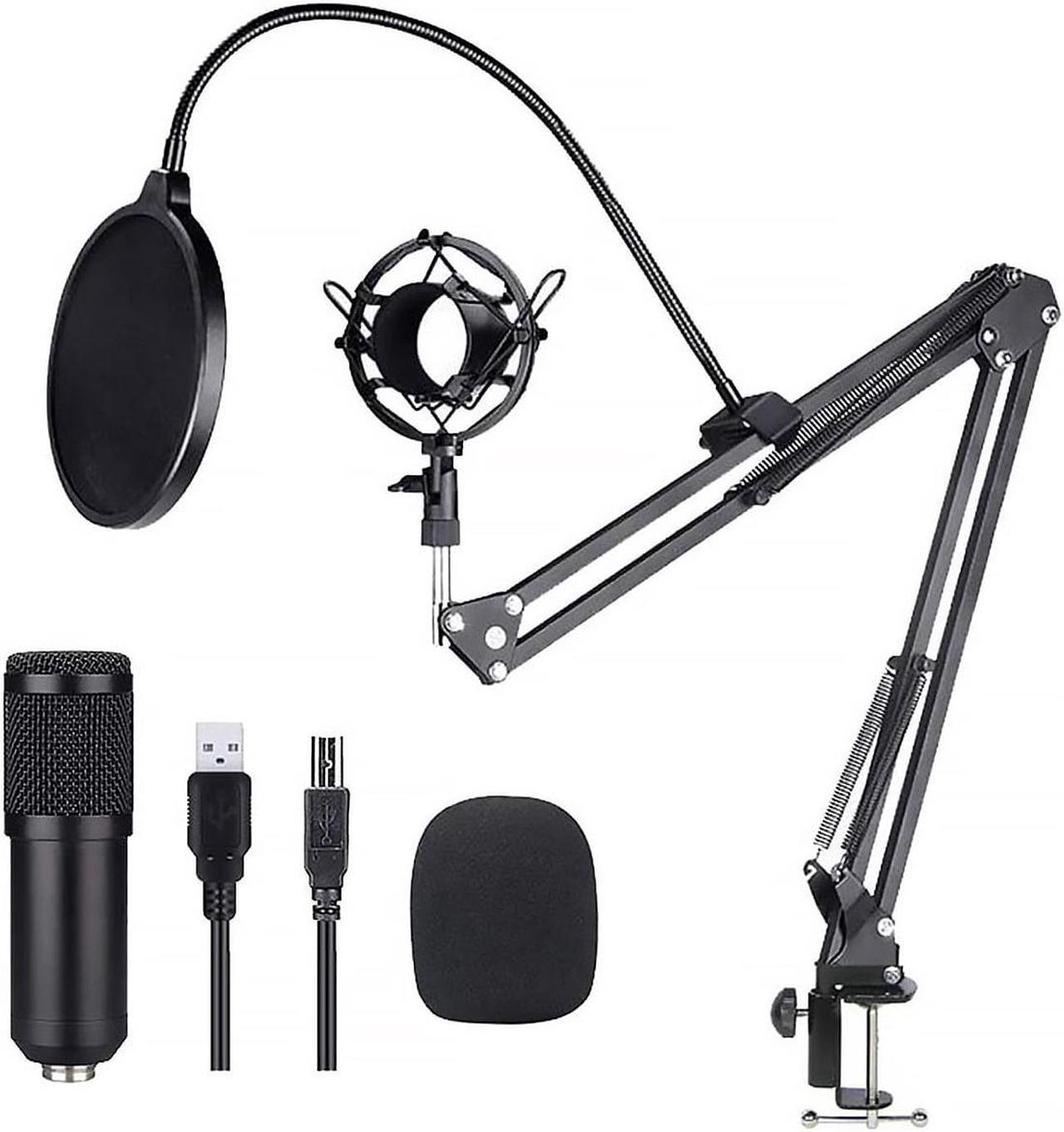 Main image of PC Streaming Podcast Microphone Kit with Arm Stand & Pop Filter, Professional Condenser Mic Kit for Recording, Gaming, Singing, YouTube