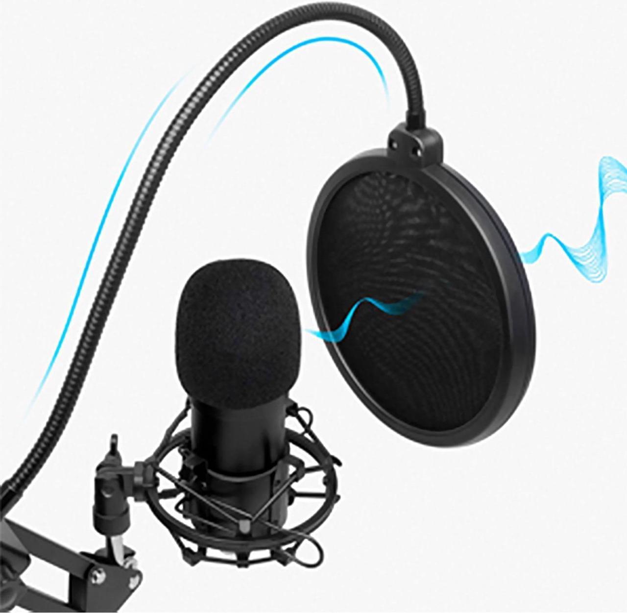 Alt view image 3 of 7 - PC Streaming Podcast Microphone Kit with Arm Stand & Pop Filter, Professional Condenser Mic Kit for Recording, Gaming, Singing, YouTube
