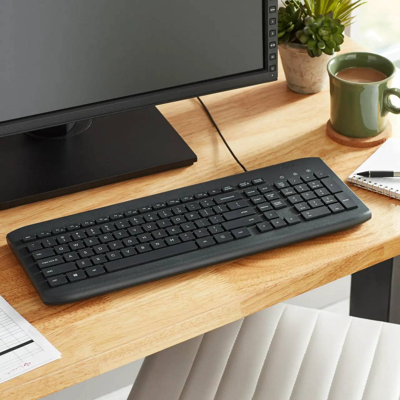 Alt view image 7 of 7 - USB Computer Keyboard with 104-Keys, 5 ft Cable, Windows and Mac Compatible, Gray