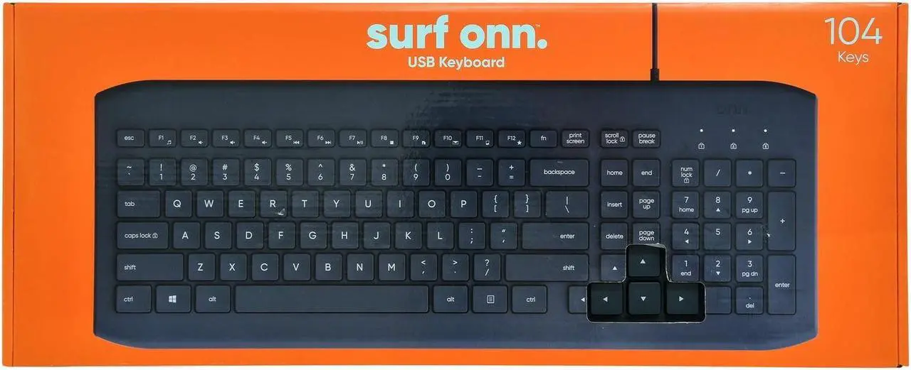 Alt view image 6 of 7 - USB Computer Keyboard with 104-Keys, 5 ft Cable, Windows and Mac Compatible, Gray