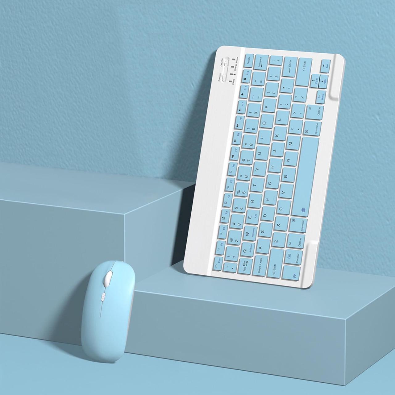 Alt view image 5 of 6 - Wireless Keyboard and Mouse,Portable Mini Bluetooth BT Wireless Keyboard & Mouse For Android Windows PC Tablet,ipad Keyboard,College,Gift for Friend