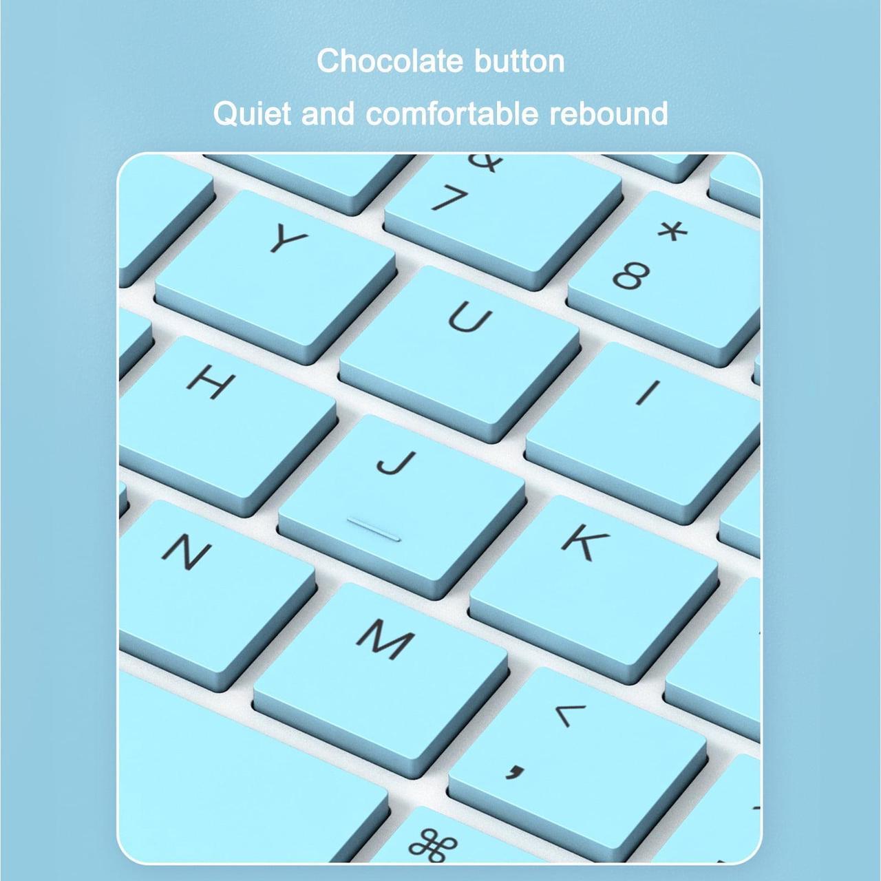 Alt view image 3 of 6 - Wireless Keyboard and Mouse,Portable Mini Bluetooth BT Wireless Keyboard & Mouse For Android Windows PC Tablet,ipad Keyboard,College,Gift for Friend