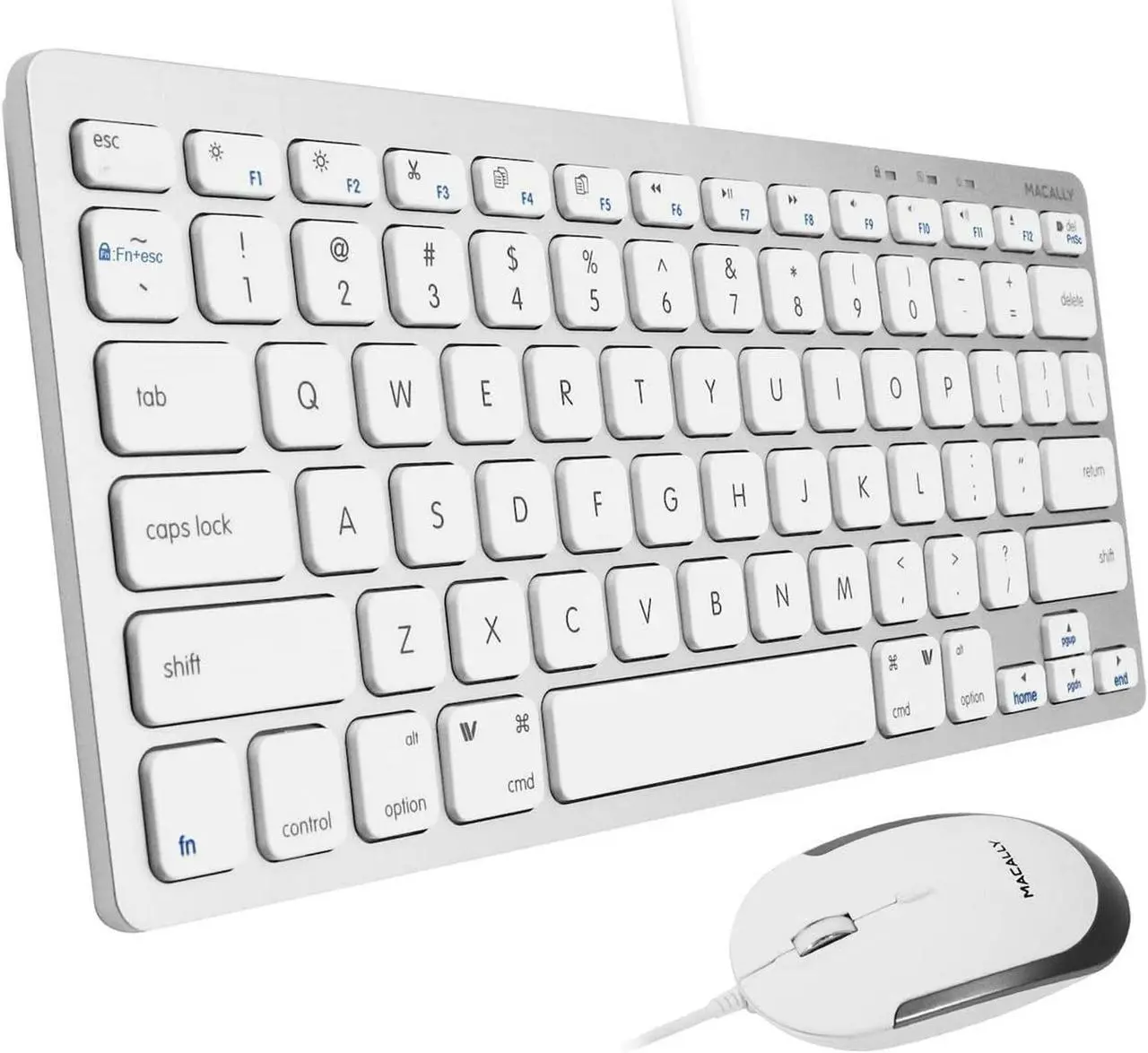 Main image of USB Wired Keyboard and Mouse Combo for Mac and PC - Save Space with a Compact Small Mac Keyboard and Mouse for MacBook Pro/Air, iMac, Mac Mini/Pro - Compatible Apple Keyboard and Mouse