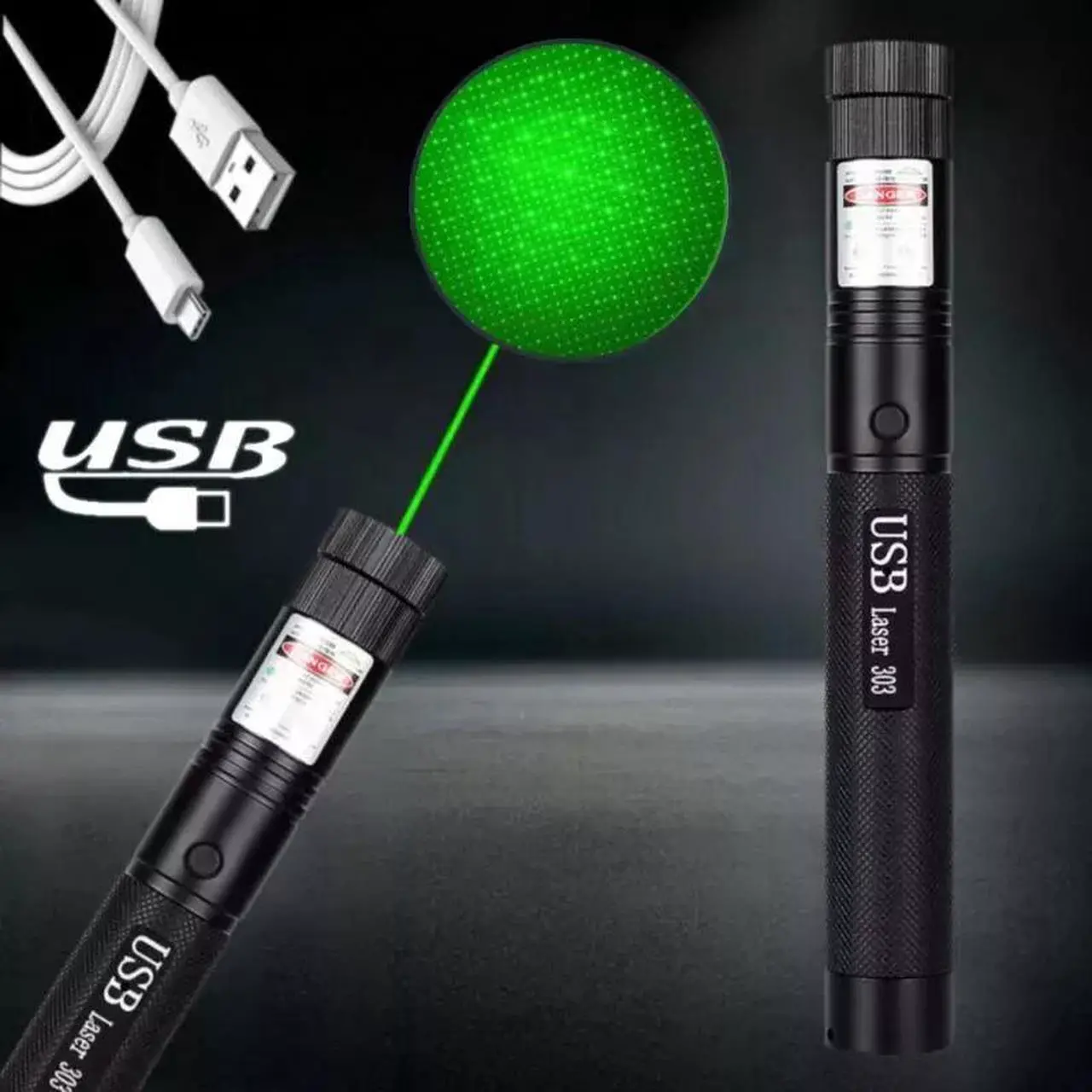 Alt view image 2 of 2 - 9900Mile 532nm Rechargeable Green Laser Pointer Pen Astronomy Visible Beam Lazer