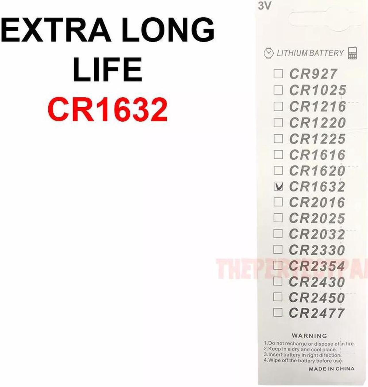 Alt view image 4 of 7 - 5 PACK FRESH LONG LIFE CR1632 ECR1632 1632 3V Lithium Coin Battery Expire 2031