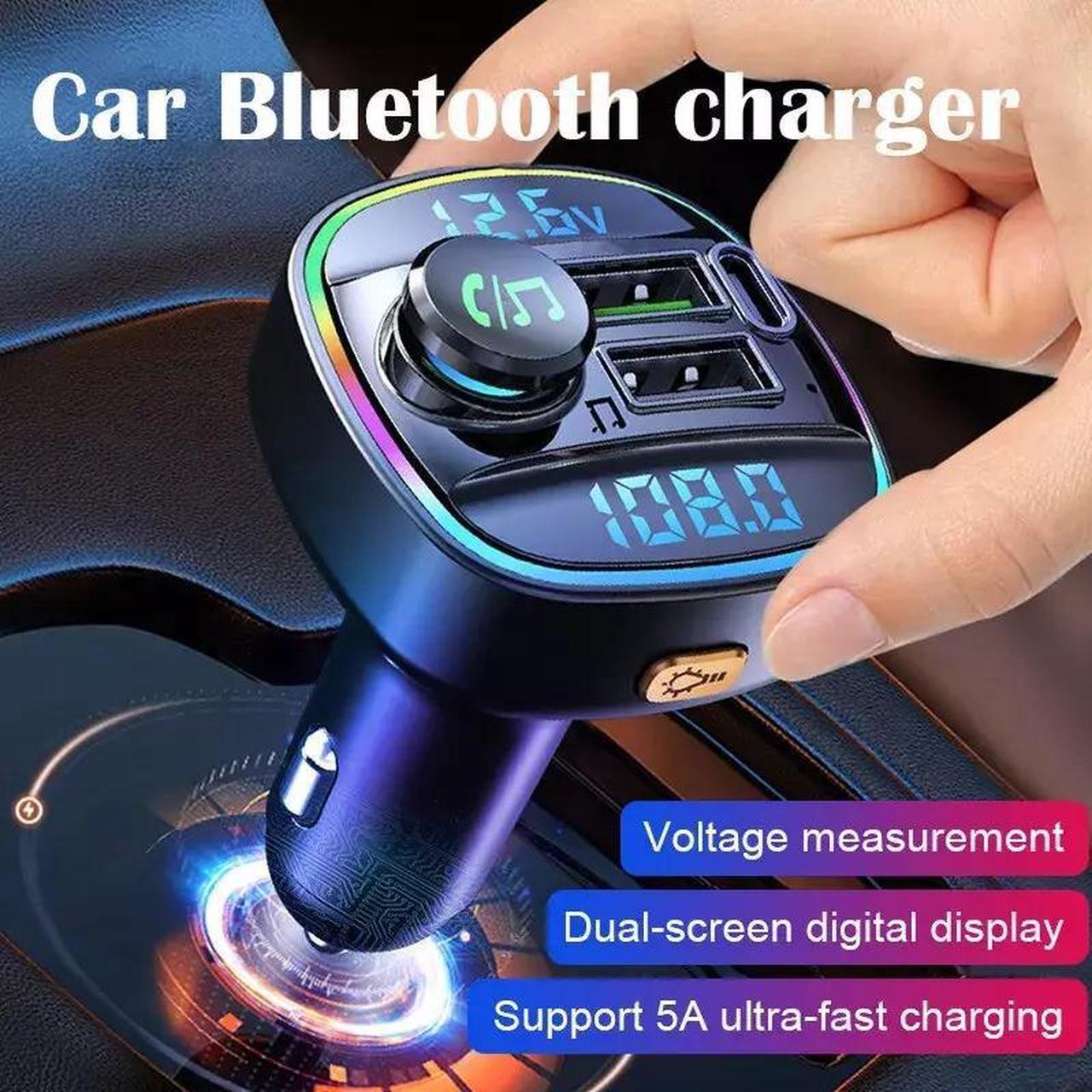 Alt view image 3 of 7 - Bluetooth 5.0 Car Wireless FM Transmitter Adapter USB PD Charger AUX Hands-Free