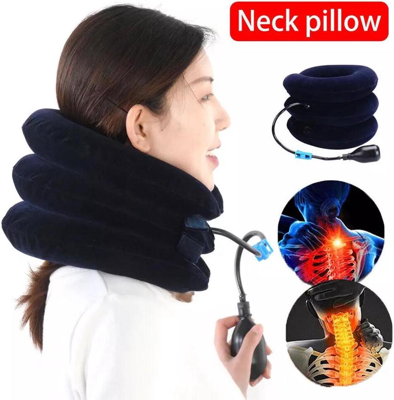 Alt view image 2 of 7 - Cervical Neck Traction Device Collar Brace Support Pain Relief Stretcher Therapy