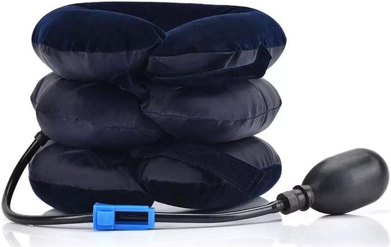 Alt view image 7 of 7 - Cervical Neck Traction Device Collar Brace Support Pain Relief Stretcher Therapy