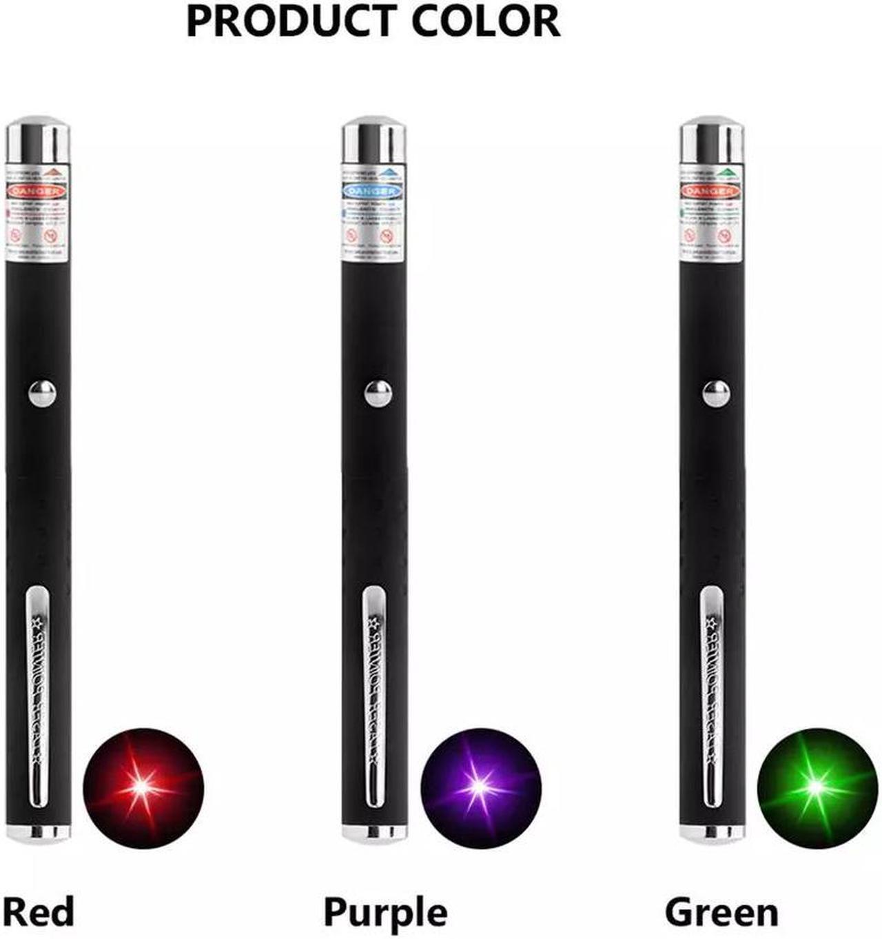Alt view image 6 of 7 - 3 Packs 900Mile Laser Pointer Pen Green Blue Red Light Visible Beam Lazer