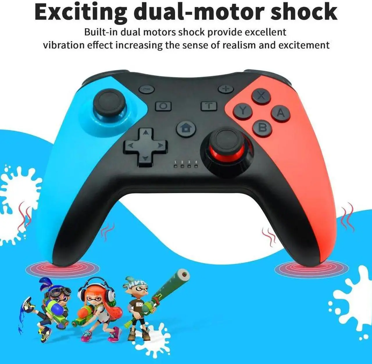 Alt view image 3 of 6 - For Nintendo Switch Wireless Pro Controller Gamepad Joypad Joystick Remote Gift