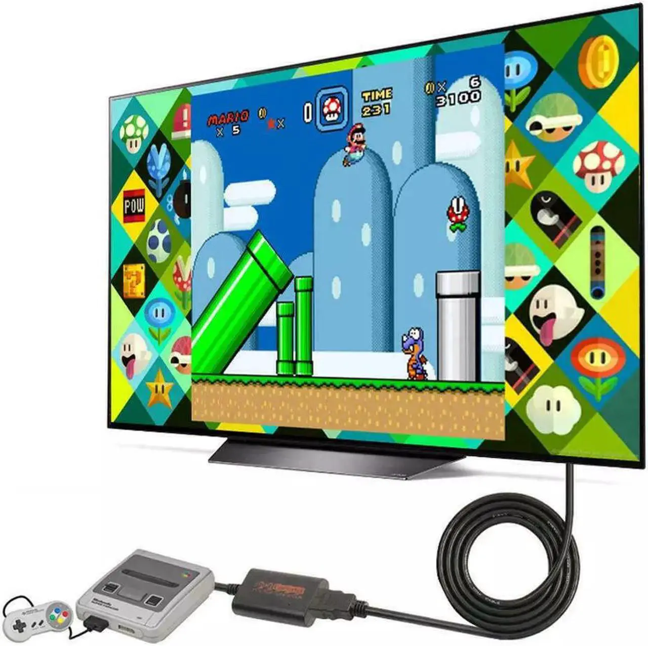 Alt view image 6 of 7 - N64 To HDMI Converter Adapter HD Link Cable For Nintendo Gamecube Super NES SNES