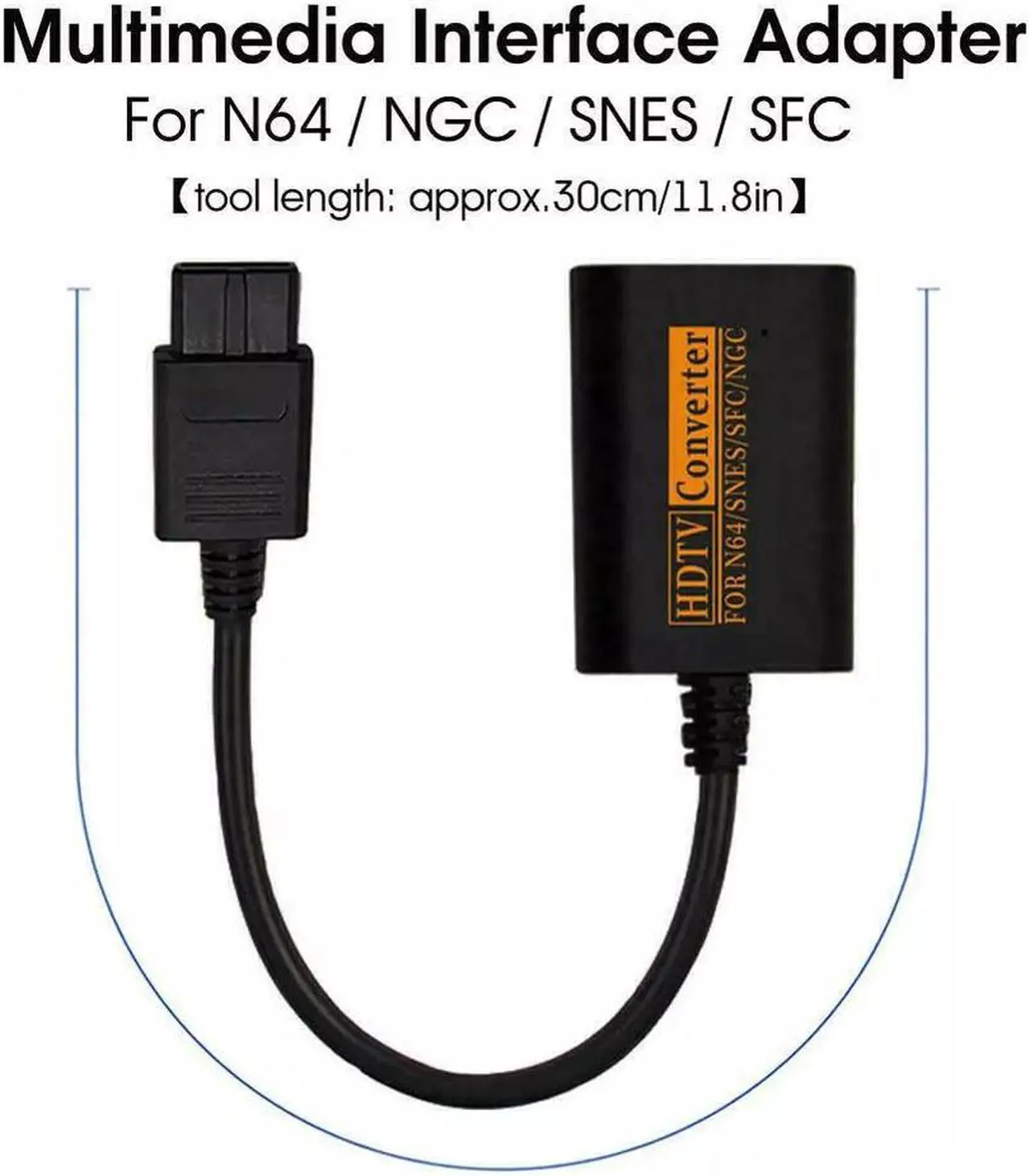 Alt view image 2 of 7 - N64 To HDMI Converter Adapter HD Link Cable For Nintendo Gamecube Super NES SNES