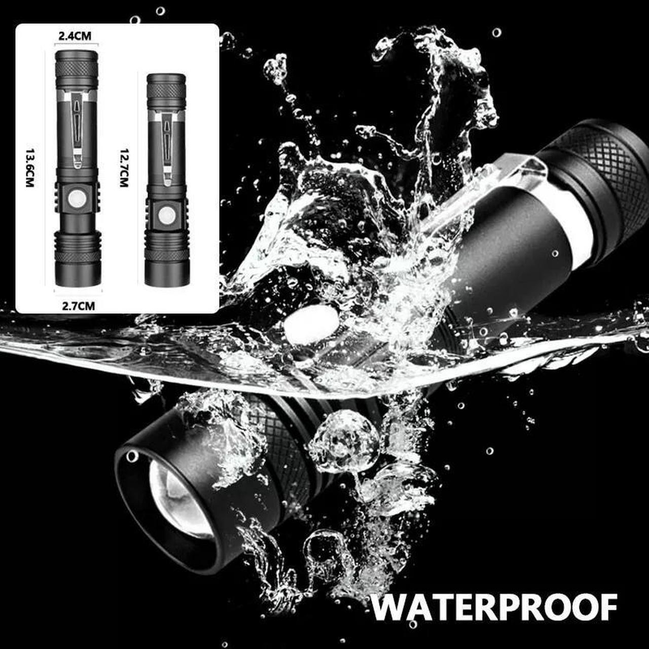 Alt view image 3 of 7 - Super Bright 90000LM LED Tactical Flashlight Zoomable With Rechargeable Battery