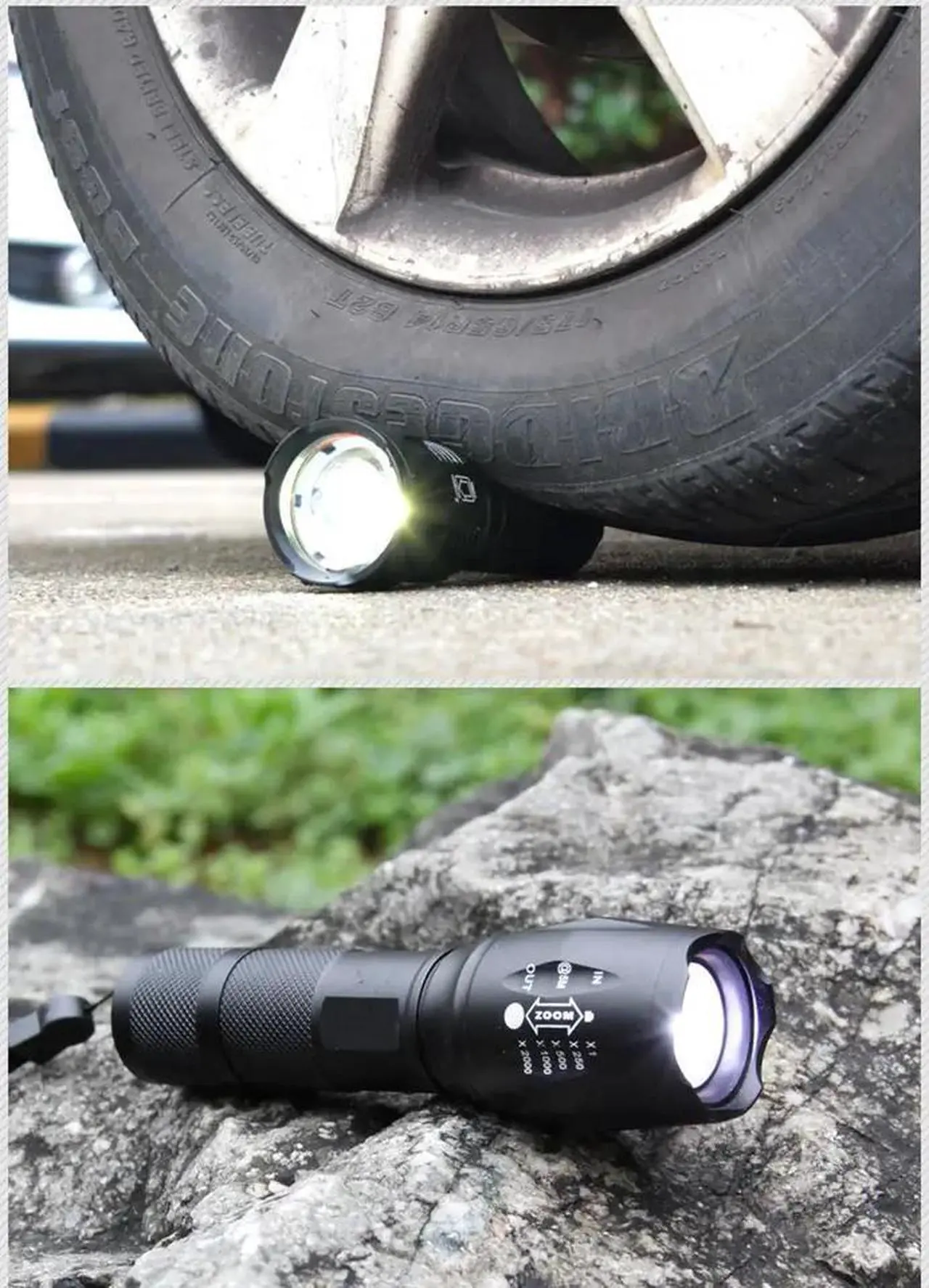 Alt view image 7 of 7 - Super-Bright 90000LM LED Tactical Flashlight 5 Modes Zoomable Torch Searchlight