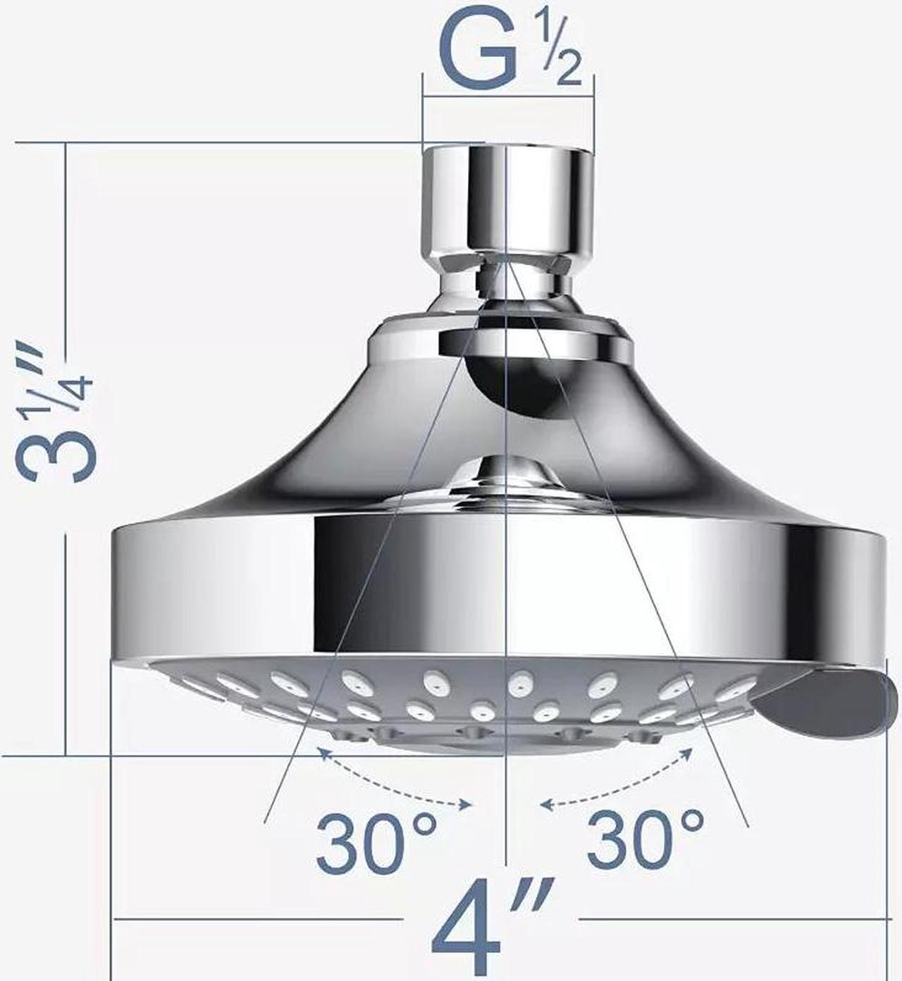 Alt view image 7 of 7 - Shower Heads Handheld Spray High Pressure Adjustable Showerhead Top Spray Bath