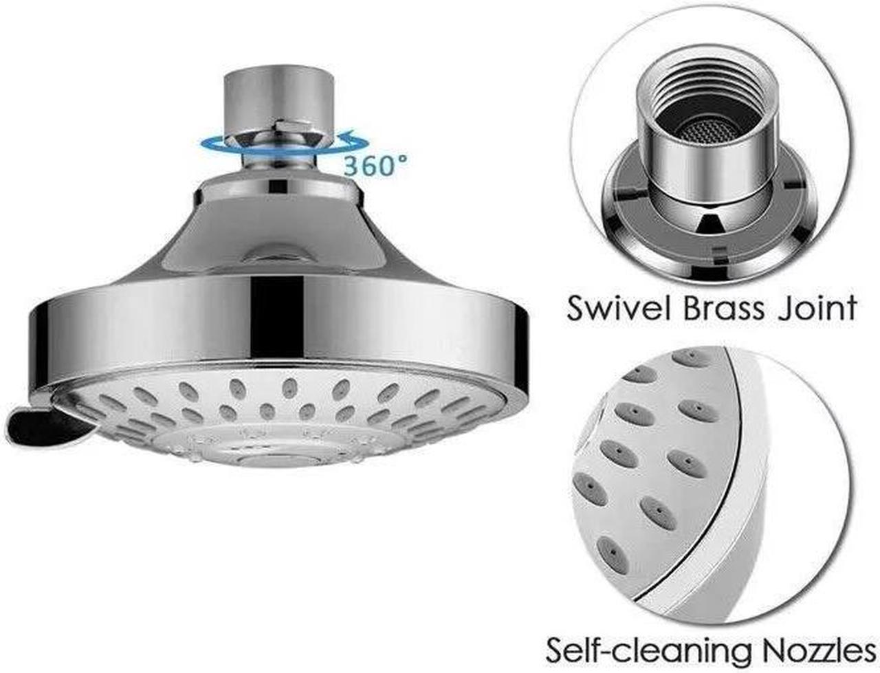 Alt view image 3 of 7 - Shower Heads Handheld Spray High Pressure Adjustable Showerhead Top Spray Bath
