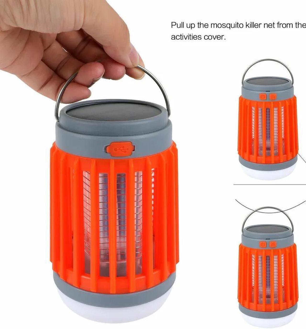Alt view image 4 of 7 - Solar USB Mosquito Killer Light Electronic Fly Bug Insect Zapper Trap Pest Lamp