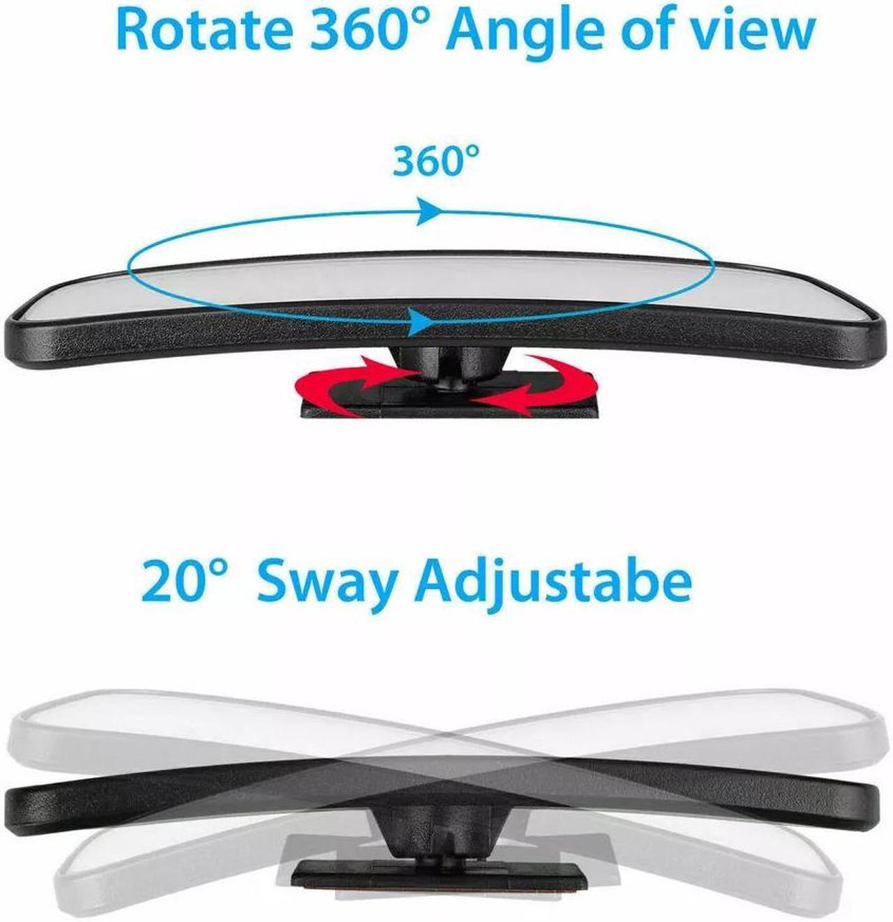 Alt view image 2 of 7 - 2x 360° Stick on Rear View Auxiliary Blind Spot Mirror Wide Angle Car Truck SUV