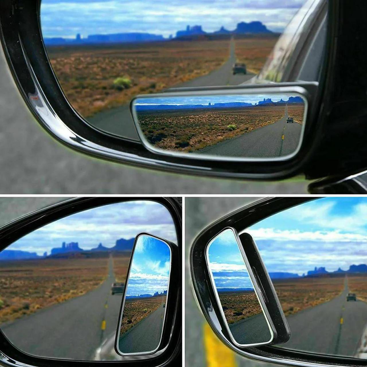 Alt view image 5 of 7 - 2x 360° Stick on Rear View Auxiliary Blind Spot Mirror Wide Angle Car Truck SUV