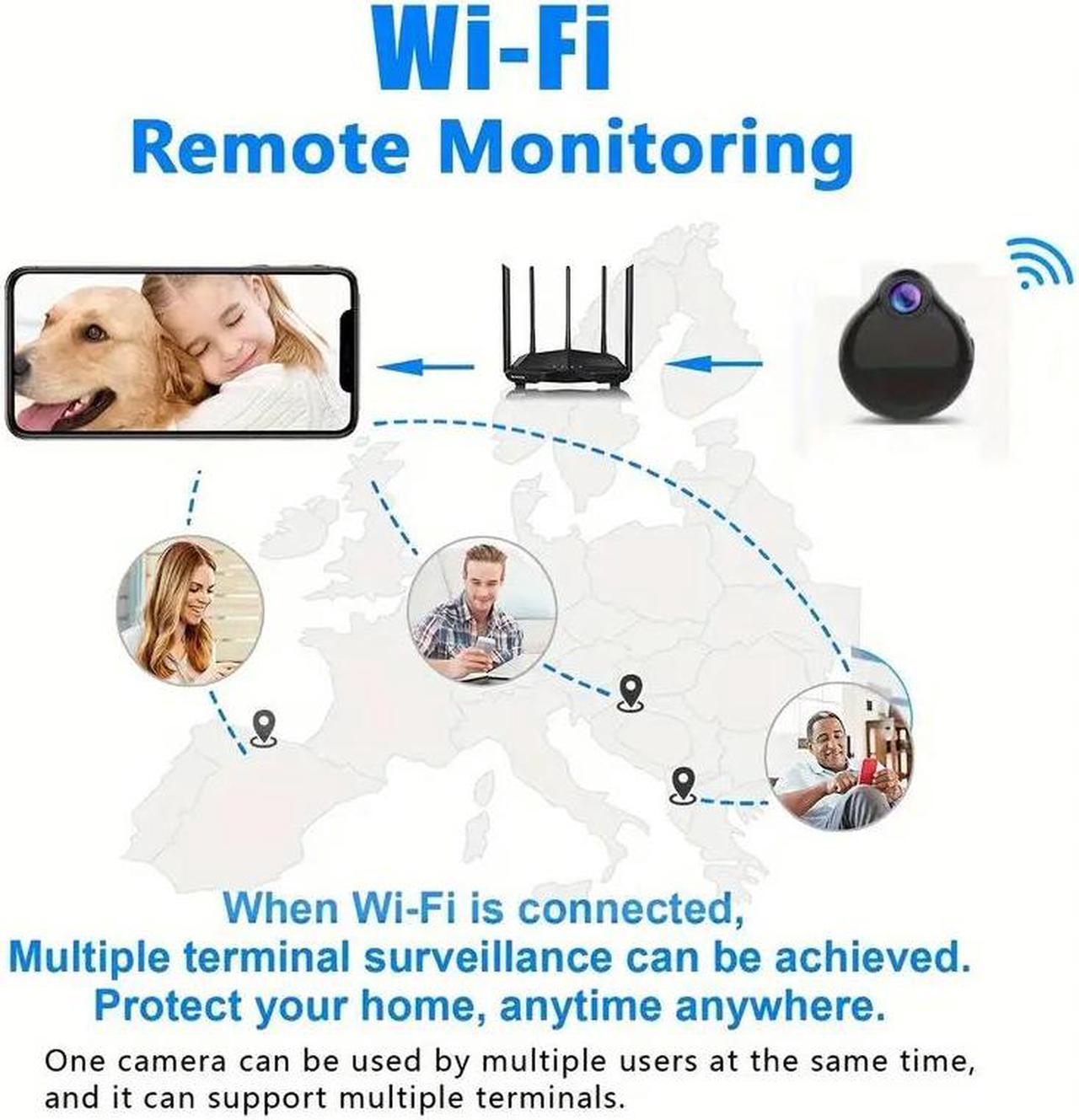 Alt view image 4 of 7 - WIFI Wireless Wearable Body Micro Cam Mini IP Camera Motion Sensor Video Voice Recorder Home Security Camcorders, Small Mini Smart WiFi IP Webcam Micro Camera Built In Battery