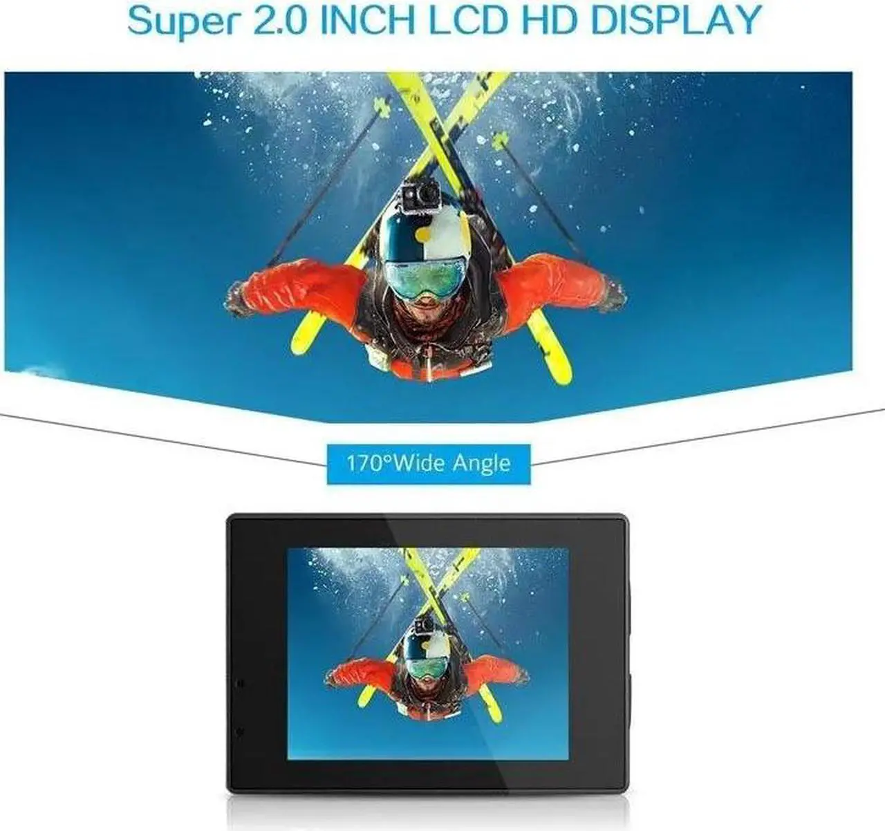 Alt view image 3 of 7 - HD Action Sport Waterproof Camera 20 MP Recorder HD 1080P Camcorder Video 170°
