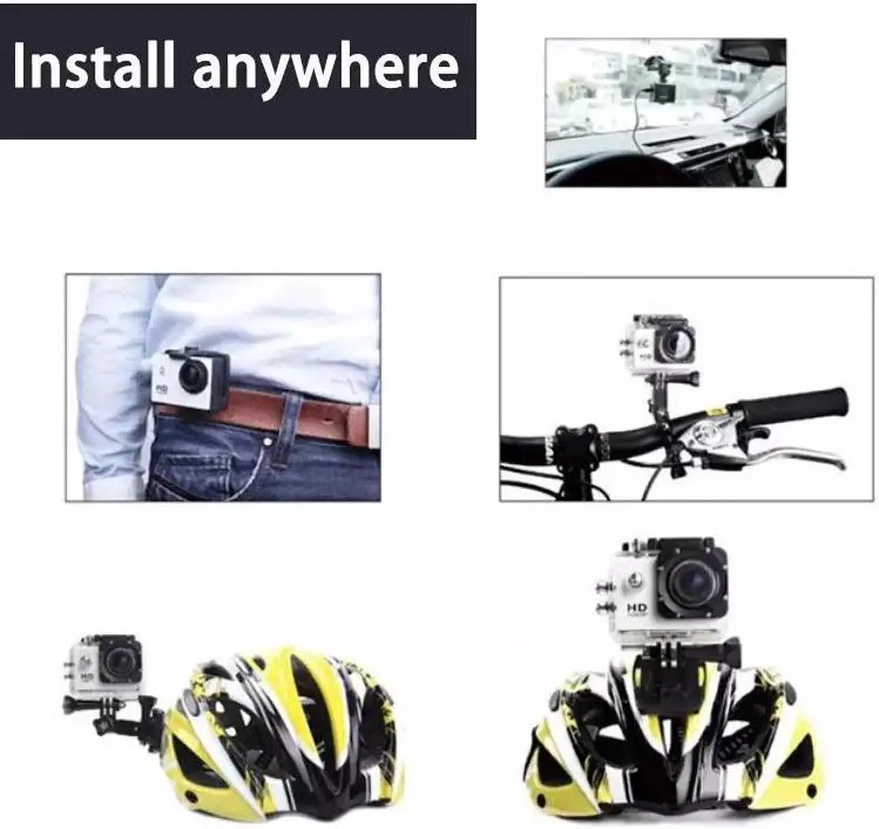 Alt view image 4 of 7 - HD Action Sport Waterproof Camera 20 MP Recorder HD 1080P Camcorder Video 170°