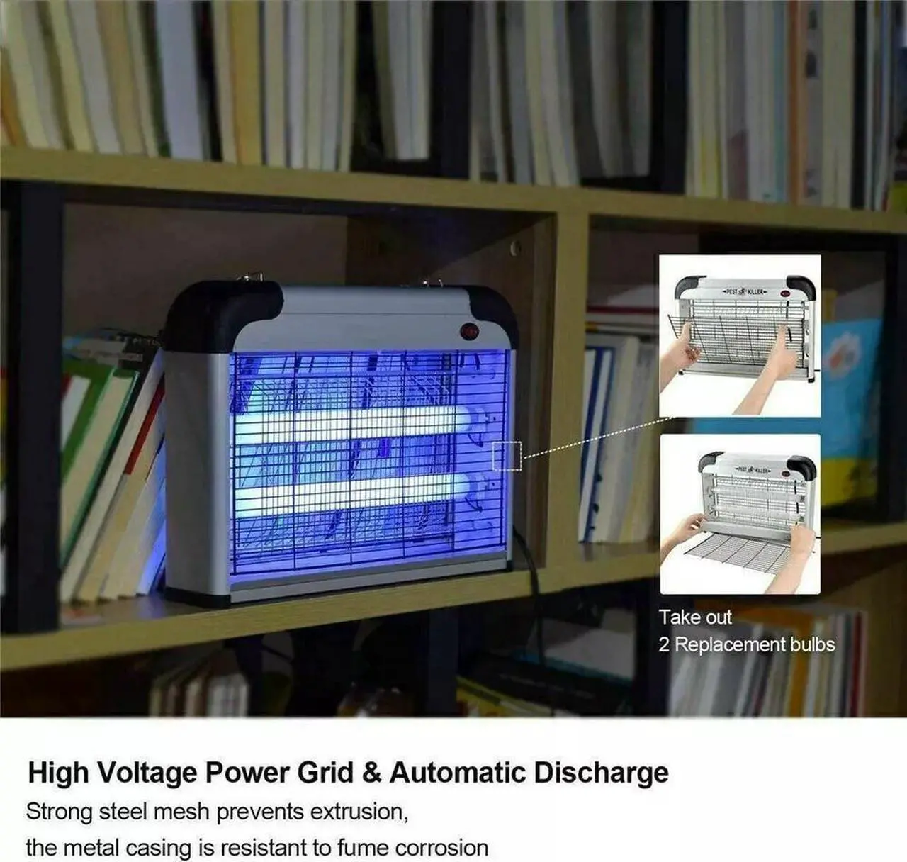Alt view image 3 of 7 - Lamp Insect Killer Mosquito Zapper Bug Pest Fly Trap Electric Indoor Light Lawn