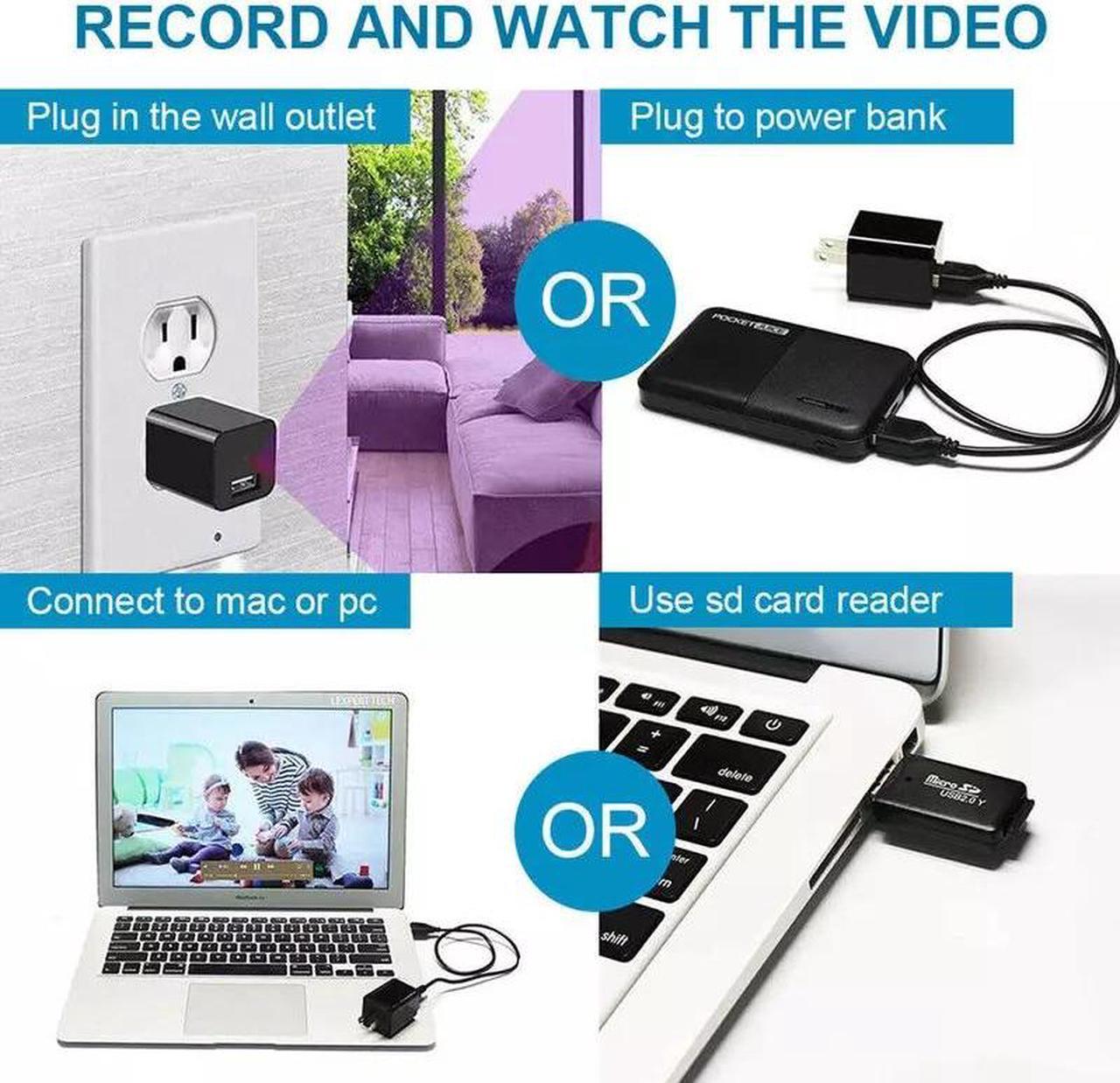 Alt view image 5 of 7 - Mini Hidden Camera Home Security Nanny Cam Full HD 1080P DVR Night Vision Audio