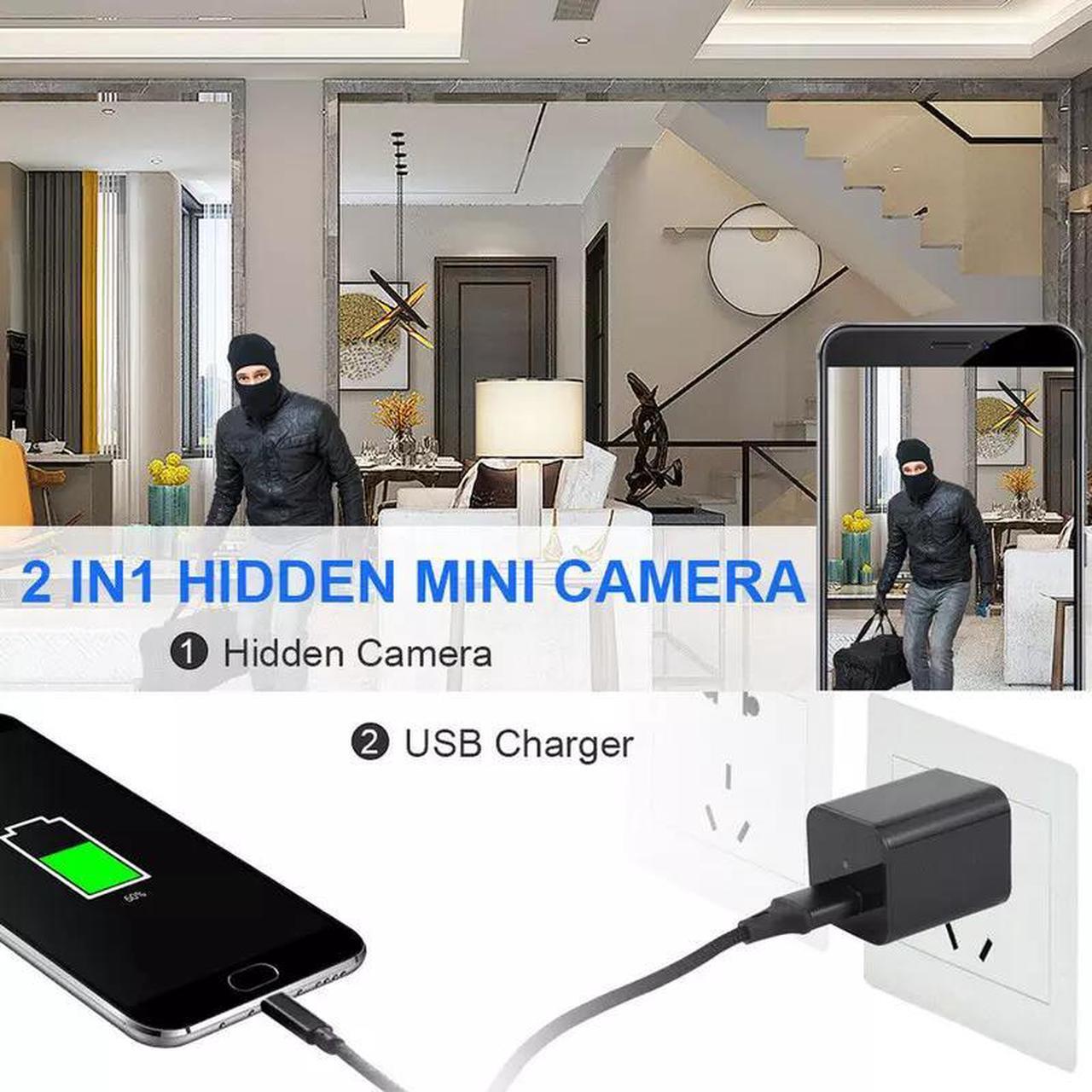 Alt view image 3 of 7 - Mini Hidden Camera Home Security Nanny Cam Full HD 1080P DVR Night Vision Audio