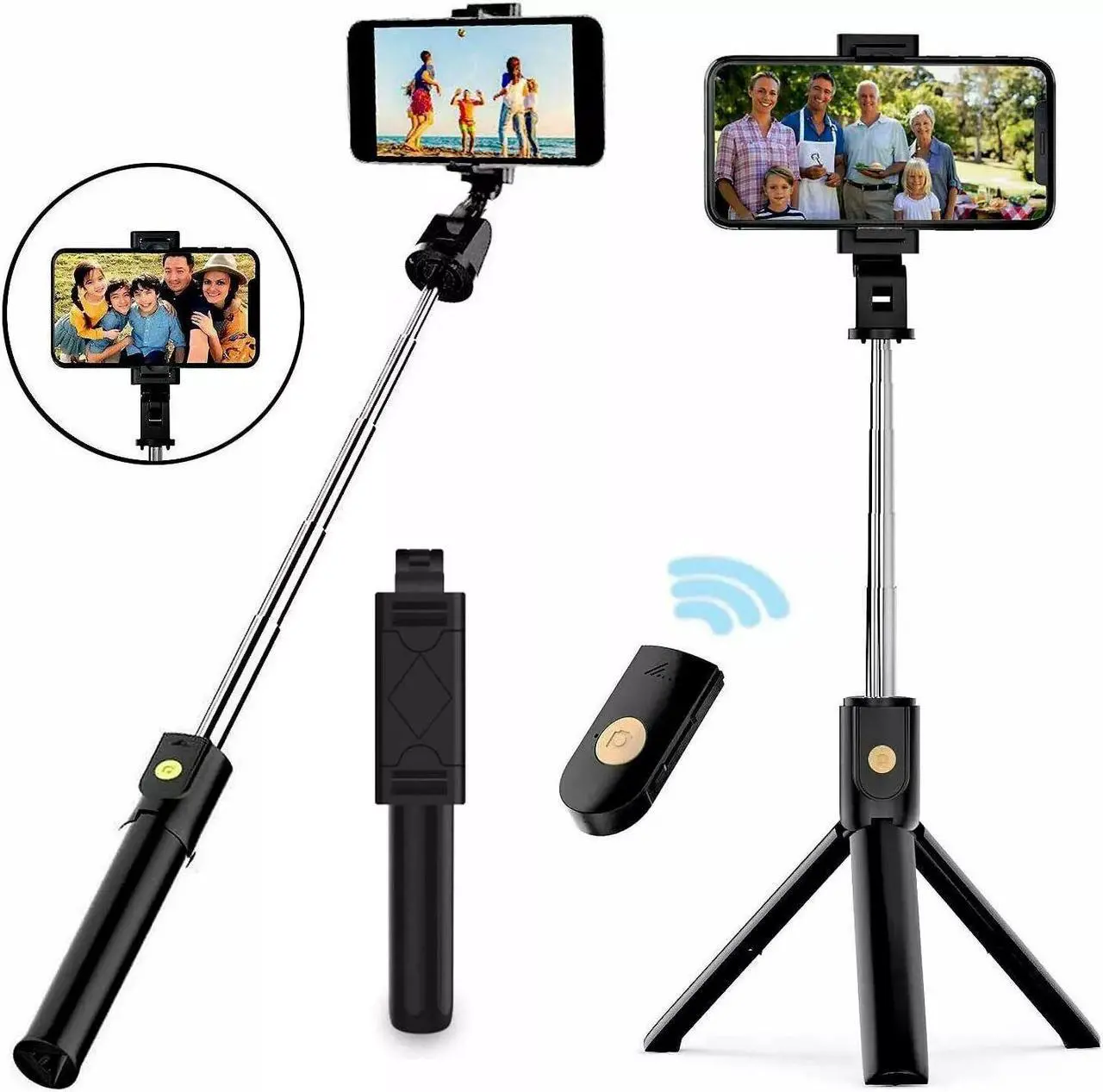 Main image of Selfie Stick Tripod Remote Desktop Stand Cell Phone Holder For iPhone US