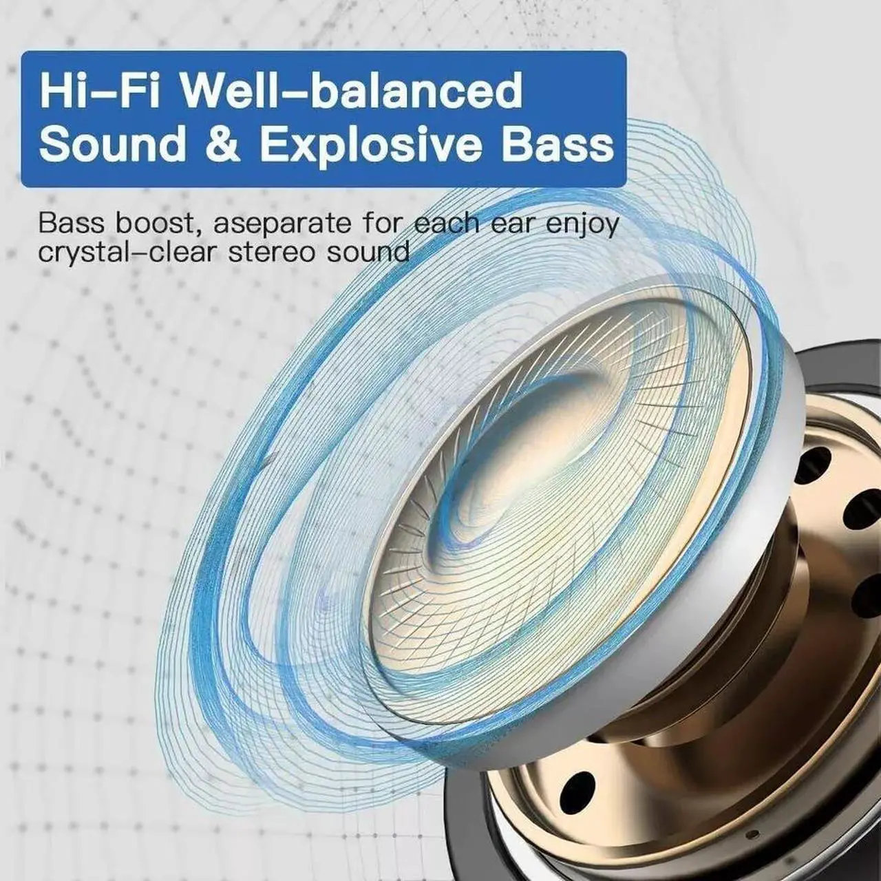 Alt view image 3 of 7 - Bluetooth Headset TWS 5.0 Wireless Earphones Earbuds Headphones Stereo Ear Hook