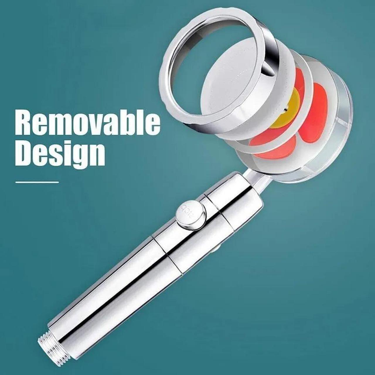 Alt view image 5 of 7 - Handheld Propeller Turbo Fan Hydro Jet Spinning Shower Head High Pressure Spa
