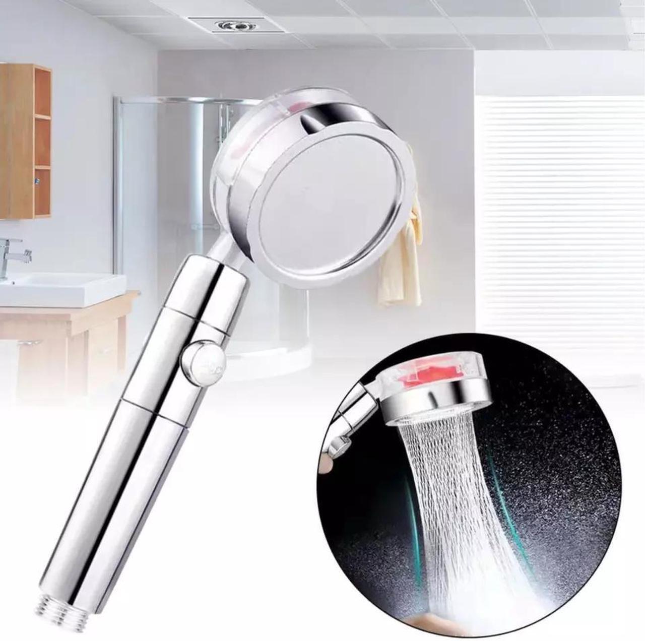 Alt view image 6 of 7 - Handheld Propeller Turbo Fan Hydro Jet Spinning Shower Head High Pressure Spa