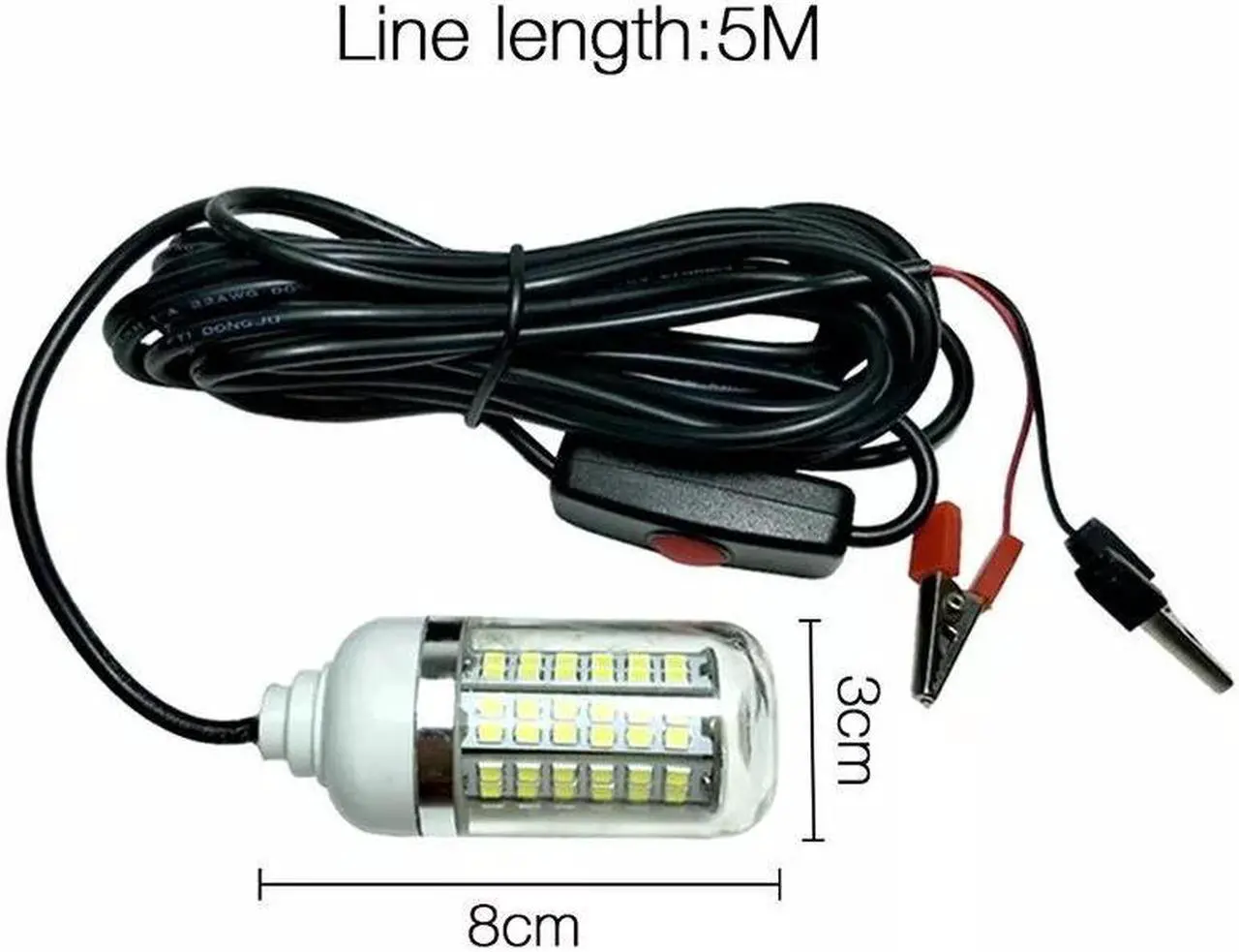 Alt view image 6 of 7 - 12V LED GREEN UNDERWATER SUBMERSIBLE NIGHT FISHING LIGHT crappie ice squid boat