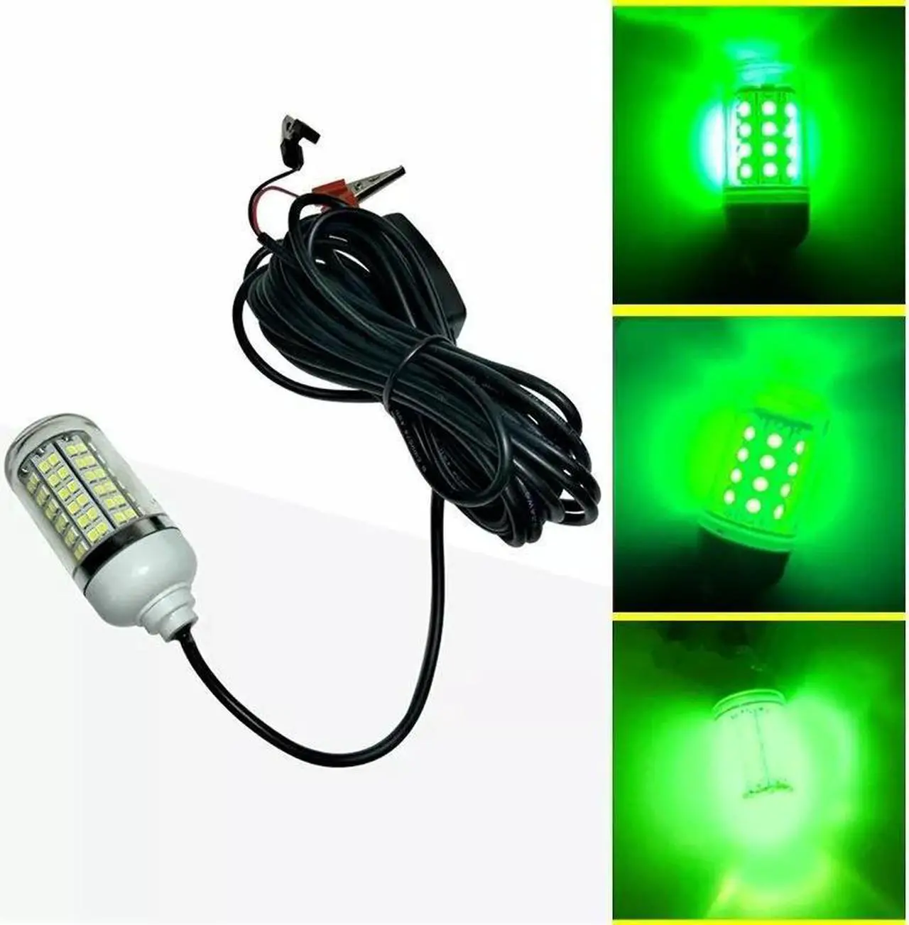 Alt view image 2 of 7 - 12V LED GREEN UNDERWATER SUBMERSIBLE NIGHT FISHING LIGHT crappie ice squid boat
