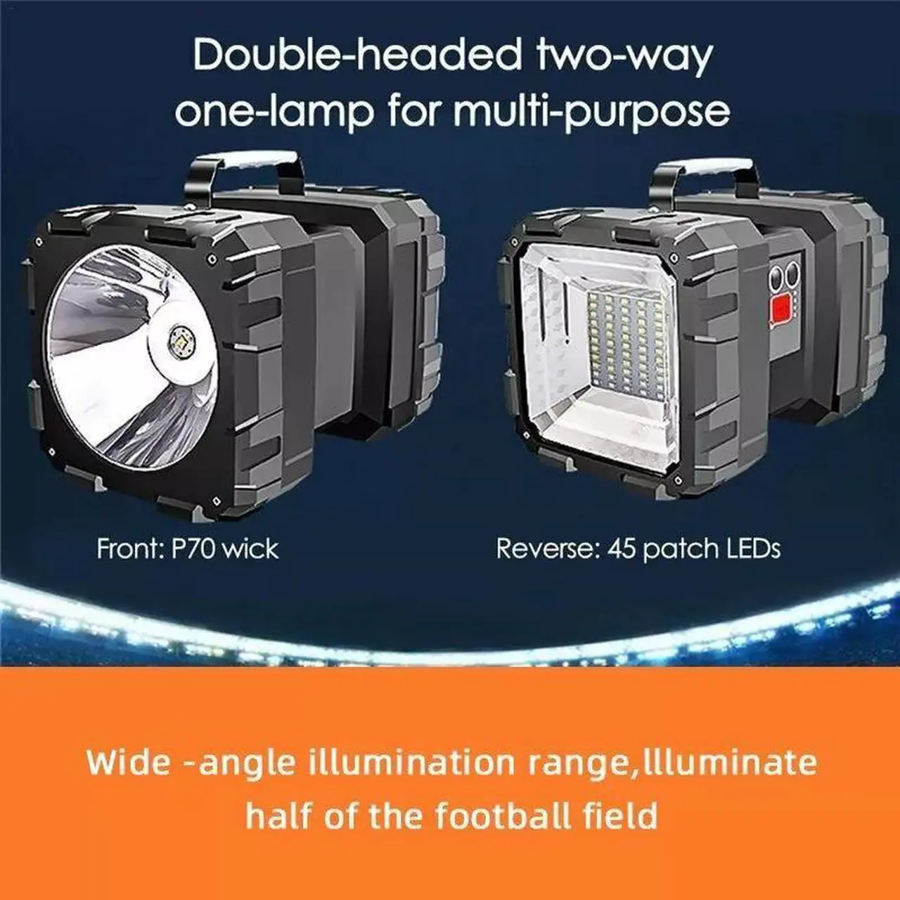 Alt view image 5 of 7 - USB Rechargeable Portable Super Bright LED Searchlight Handheld light Flashlight