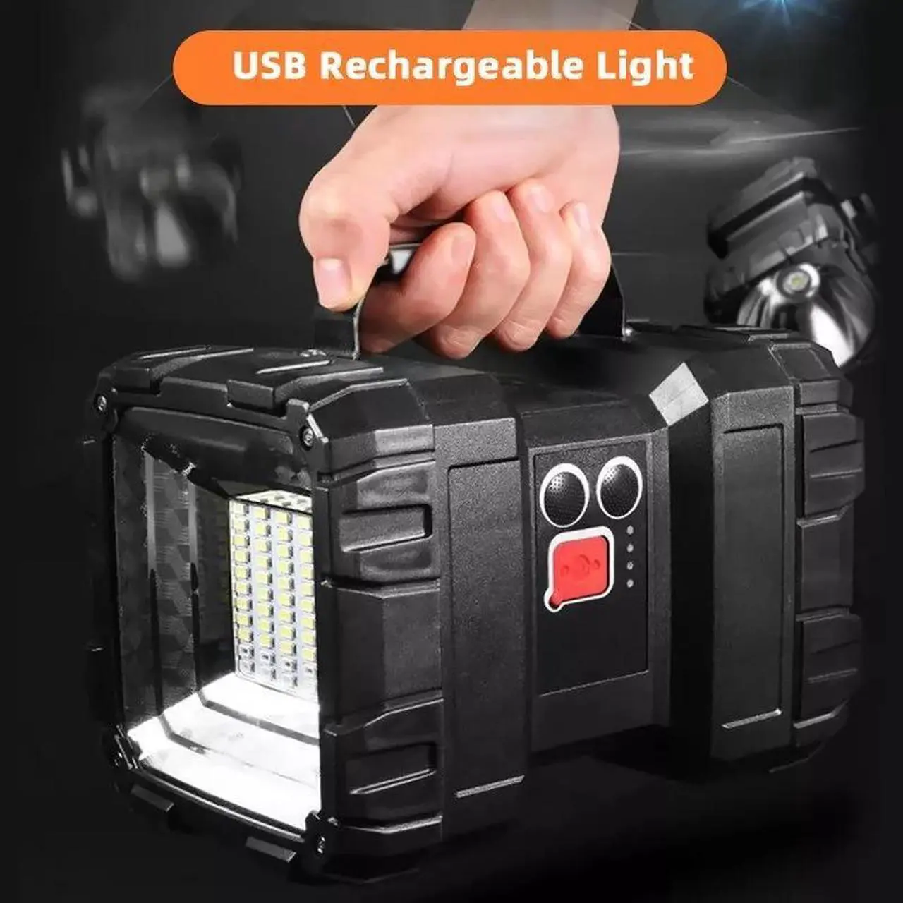Alt view image 4 of 7 - USB Rechargeable Portable Super Bright LED Searchlight Handheld light Flashlight