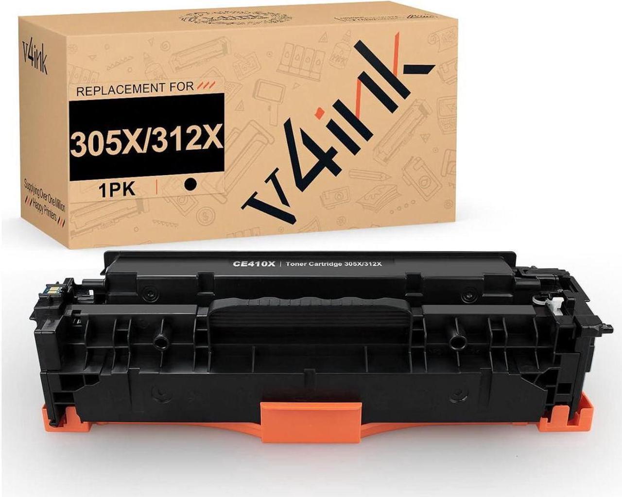 v4ink Remanufactured Toner Cartridge Replacement for 305X 305A CE410X CE410A Toner High Yield Black Ink for Pro 400 MFP M475dn M475dw M451nw M451dn M451dw PRO 300 M375nw M351 Printer