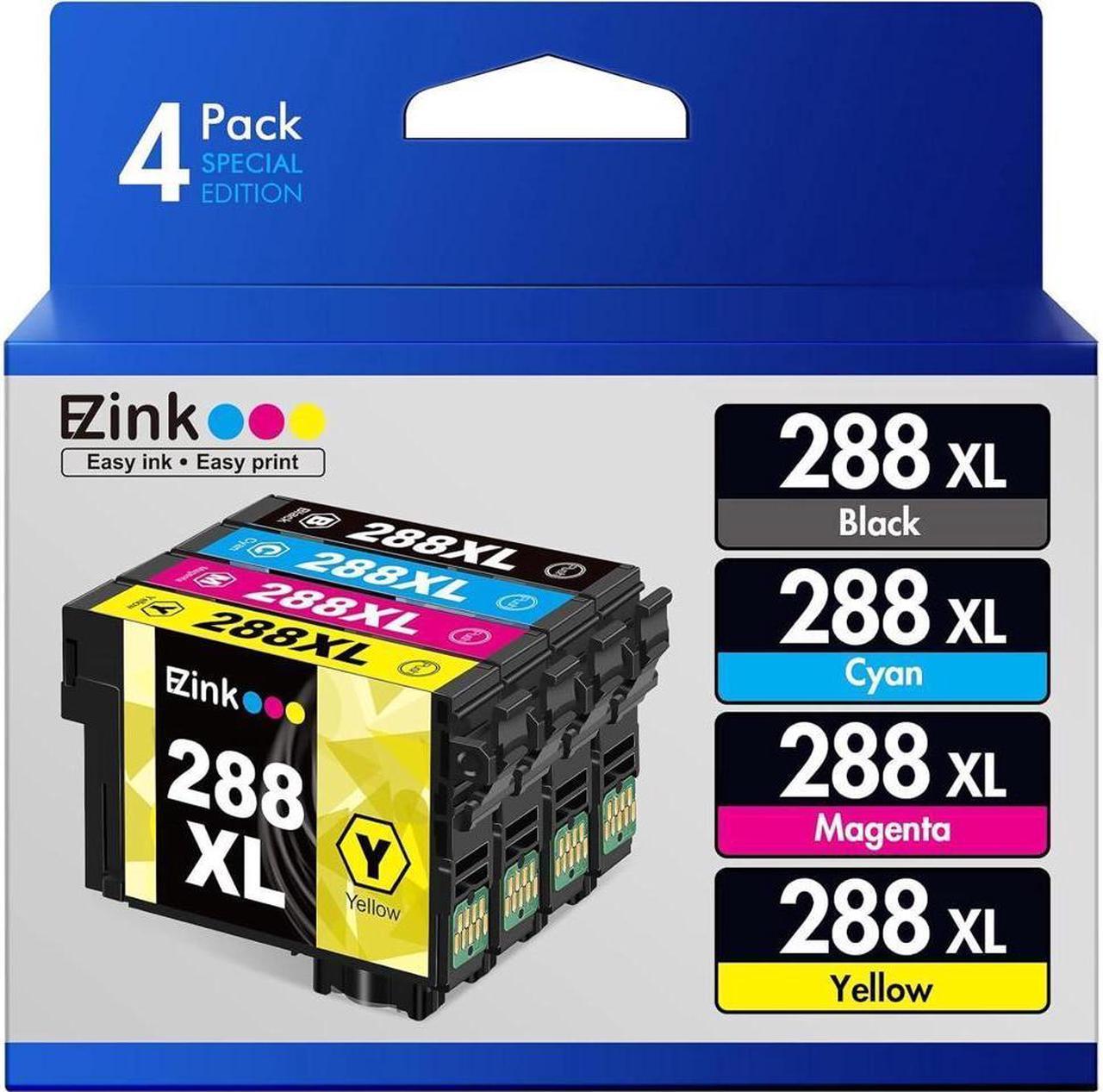 E-Z Ink (TM) Remanufactured Ink Cartridge Replacement for 288XL 288 XL T288XL High Yield to use with Expression Home XP-330 XP-430 XP-446 XP-440 XP-340 (Upgraded Version, 4 Pack)