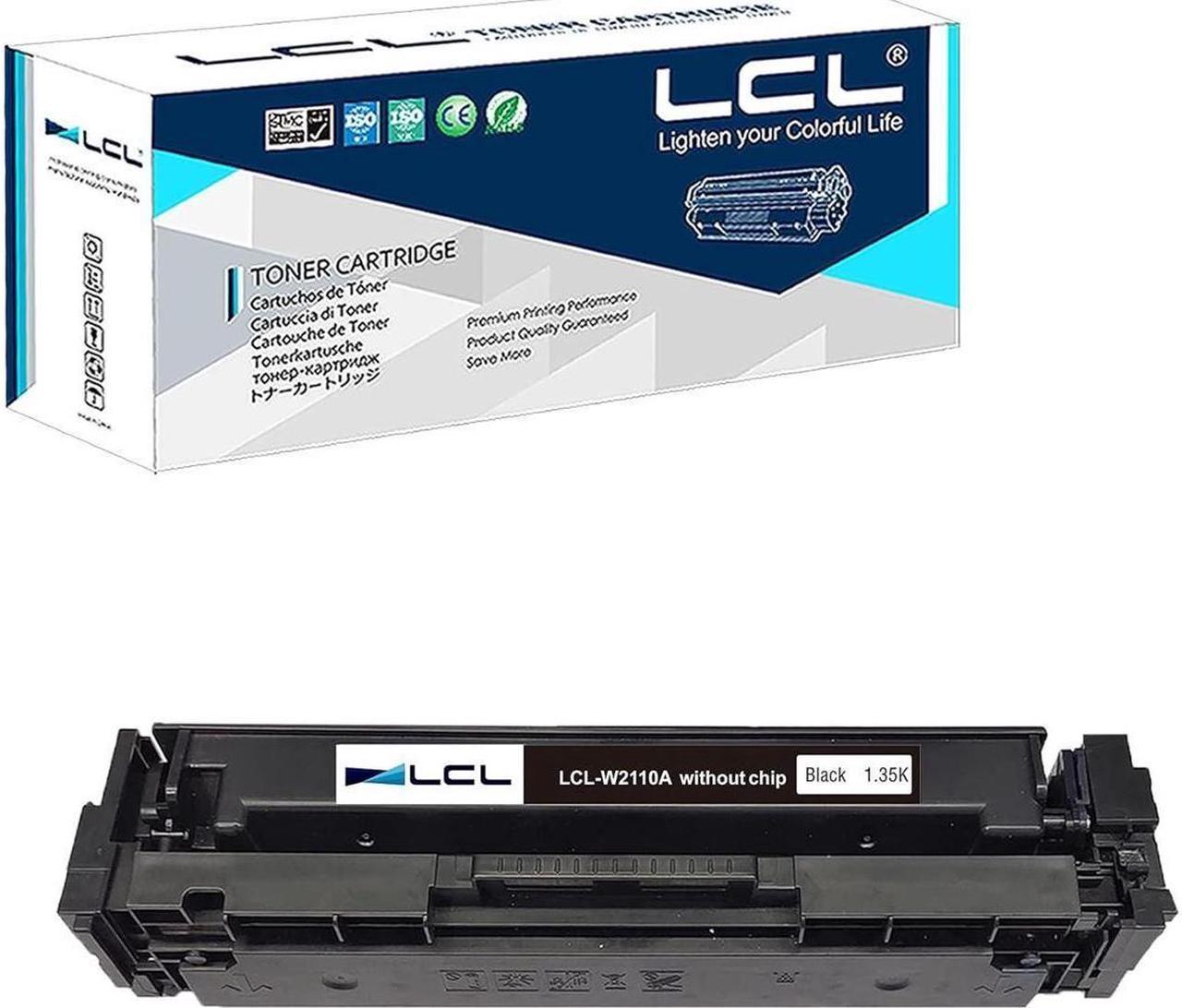 Without Chip LCL Compatible for 206A 206X W2110A W2110X (1-Pack, Black) Toner Cartridge for Color Laserjet PRO MFP M255 M255DW M255NW M282N 282NW M283 283FW M283FDW M283cdw Series Printer