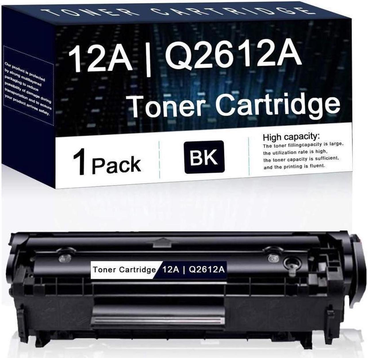 1 Pack Black 12A | Q2612A Compatible Toner Cartridge Replacement for Laserjet Pro 1022 1018 Pro 3052 MFP 3055 MFP 3050 MFP 3030 MFP M1319f M1120 MFP M1005 MFP Printers