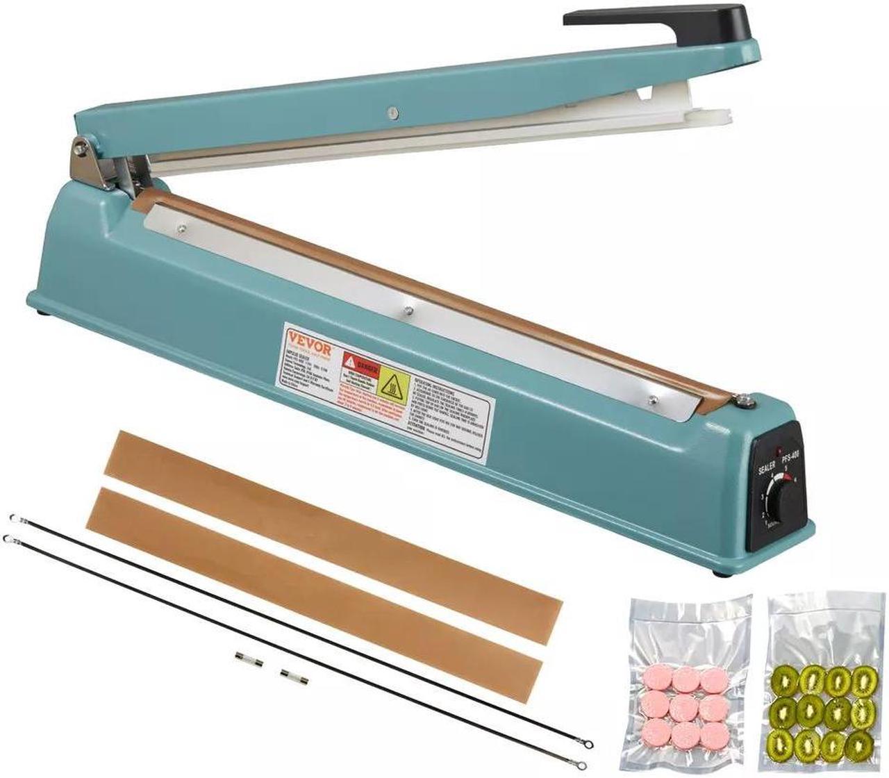 16" Iron Hand Impulse Heat Sealer Machine Poly Bag Sealing for Plastic Bag